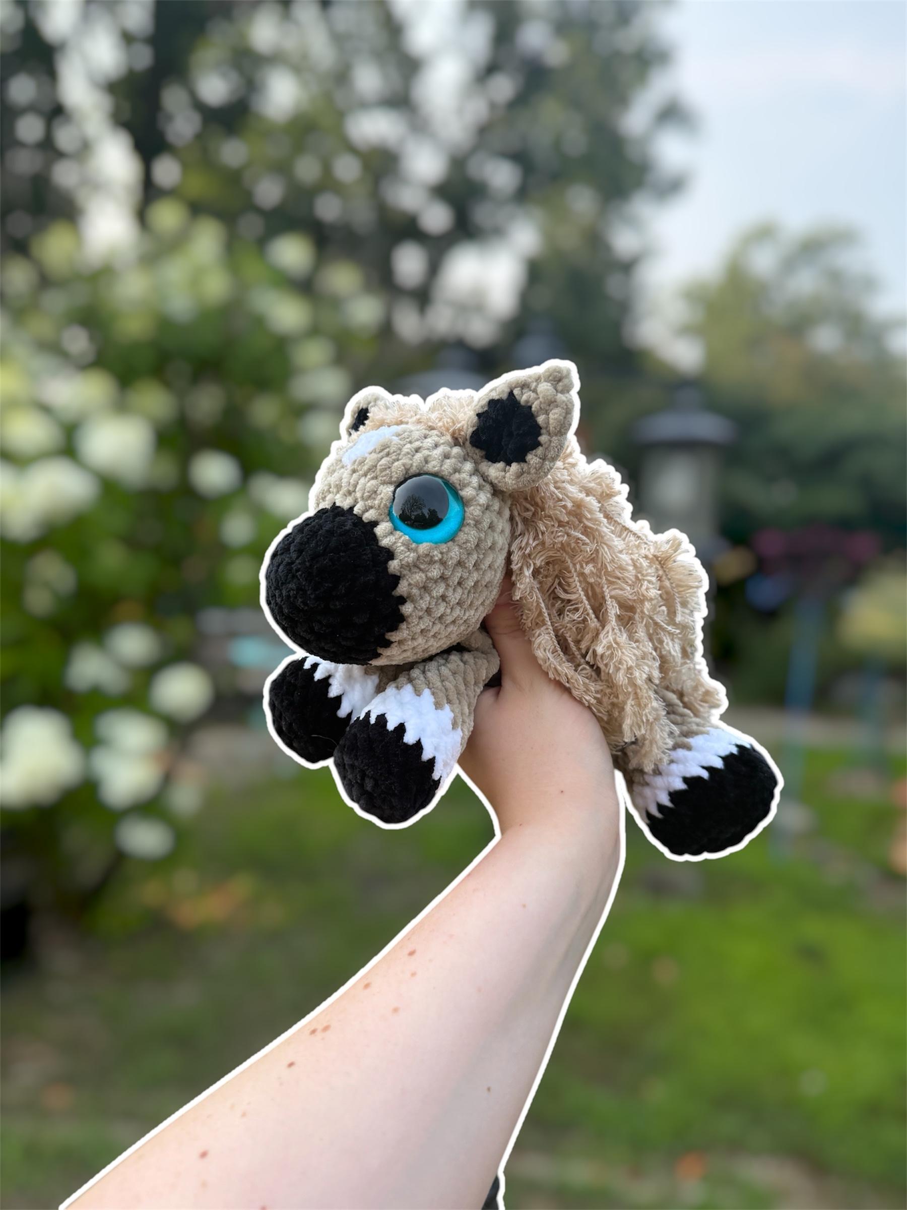 Handmade Crochet Weighted Horse Plushie thumbnail 4