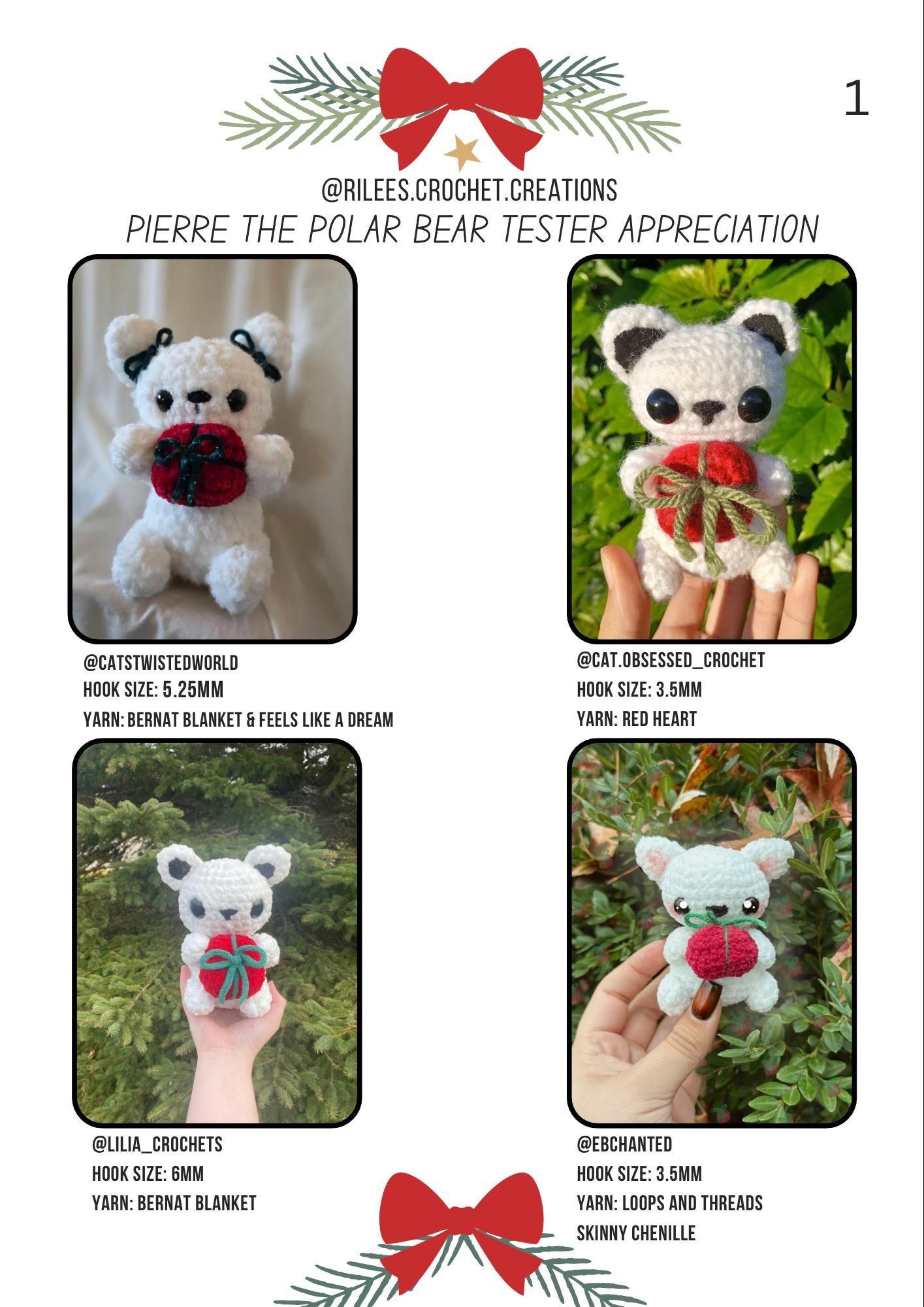 Pierre the Polar Bear Amigurumi Crochet Pattern - Easy Intermediate Pattern (PDF Digital Download) thumbnail 3