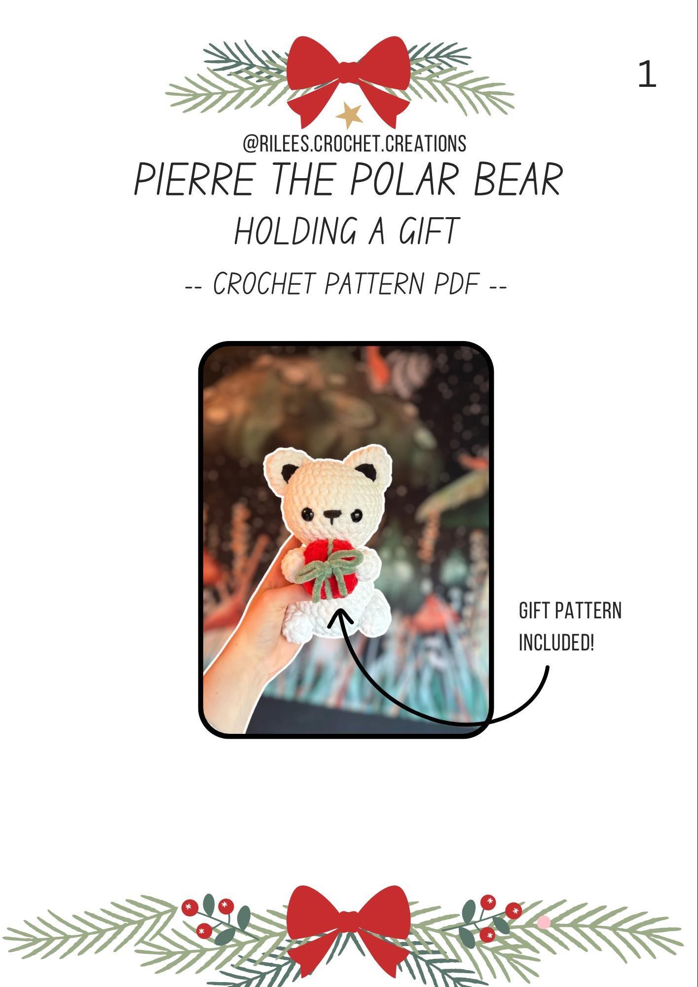 Pierre the Polar Bear Amigurumi Crochet Pattern - Easy Intermediate Pattern (PDF Digital Download) thumbnail 2
