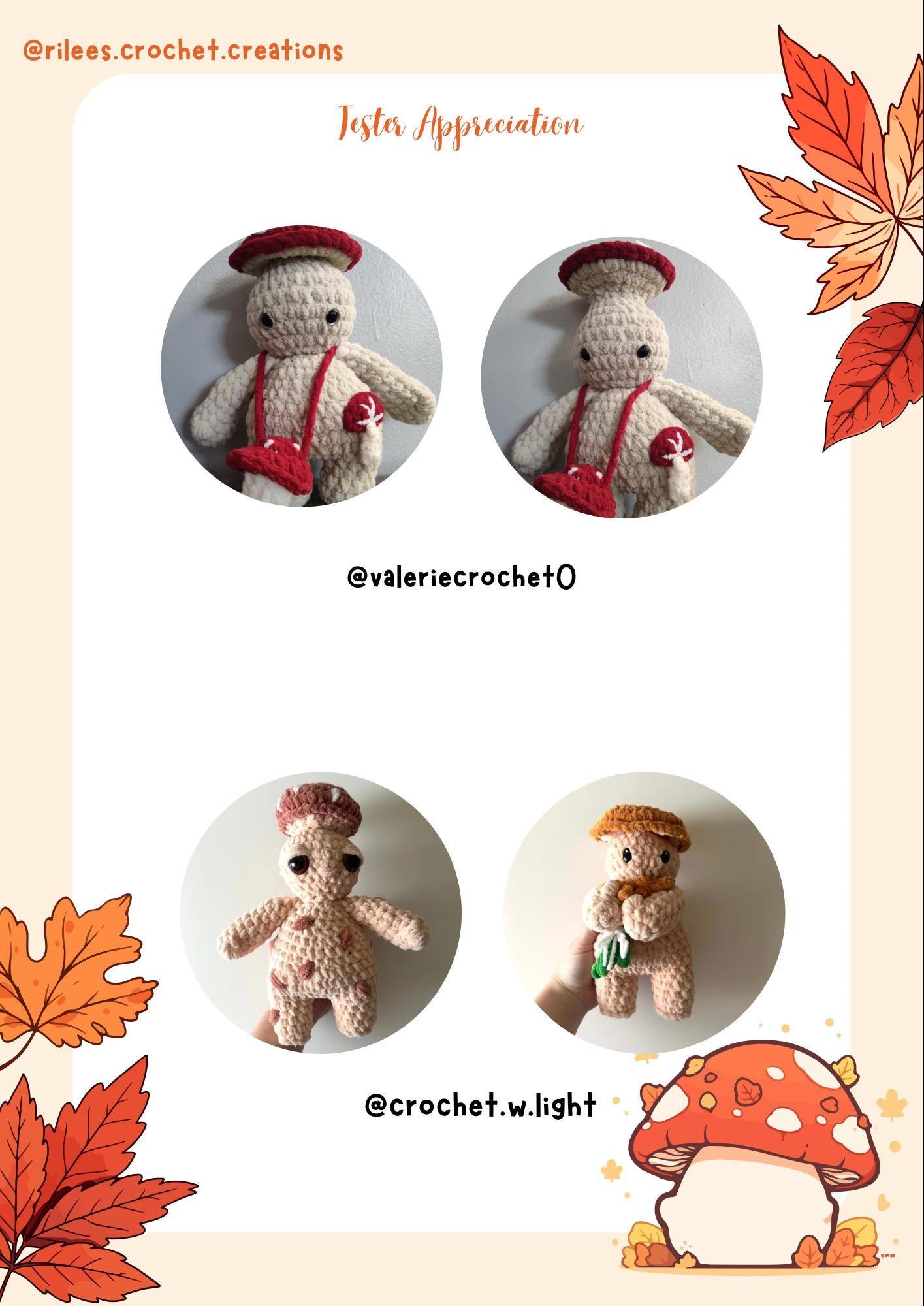 Standing Mushroom Boi Amigurumi Crochet Pattern - Easy Intermediate Crochet (PDF Digital Download) thumbnail 6