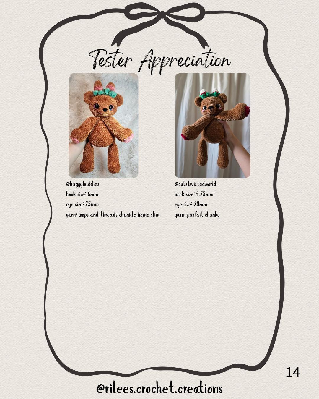Bria the Valentines Day Bear Amigurumi Crochet Pattern - Easy Intermediate DIY (PDF Digital Download) thumbnail 10