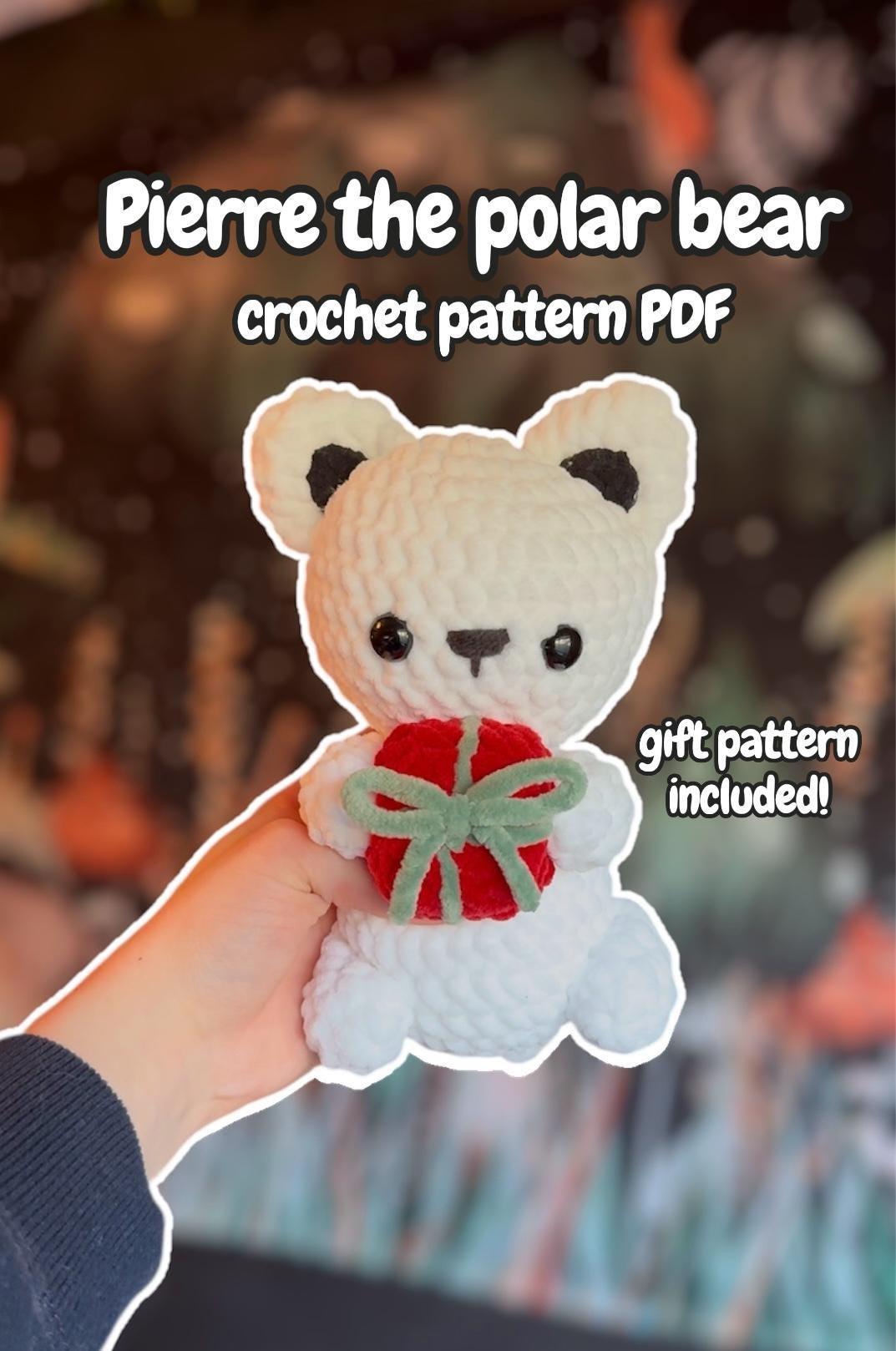 Pierre the Polar Bear Amigurumi Crochet Pattern - Easy Intermediate Pattern (PDF Digital Download)
