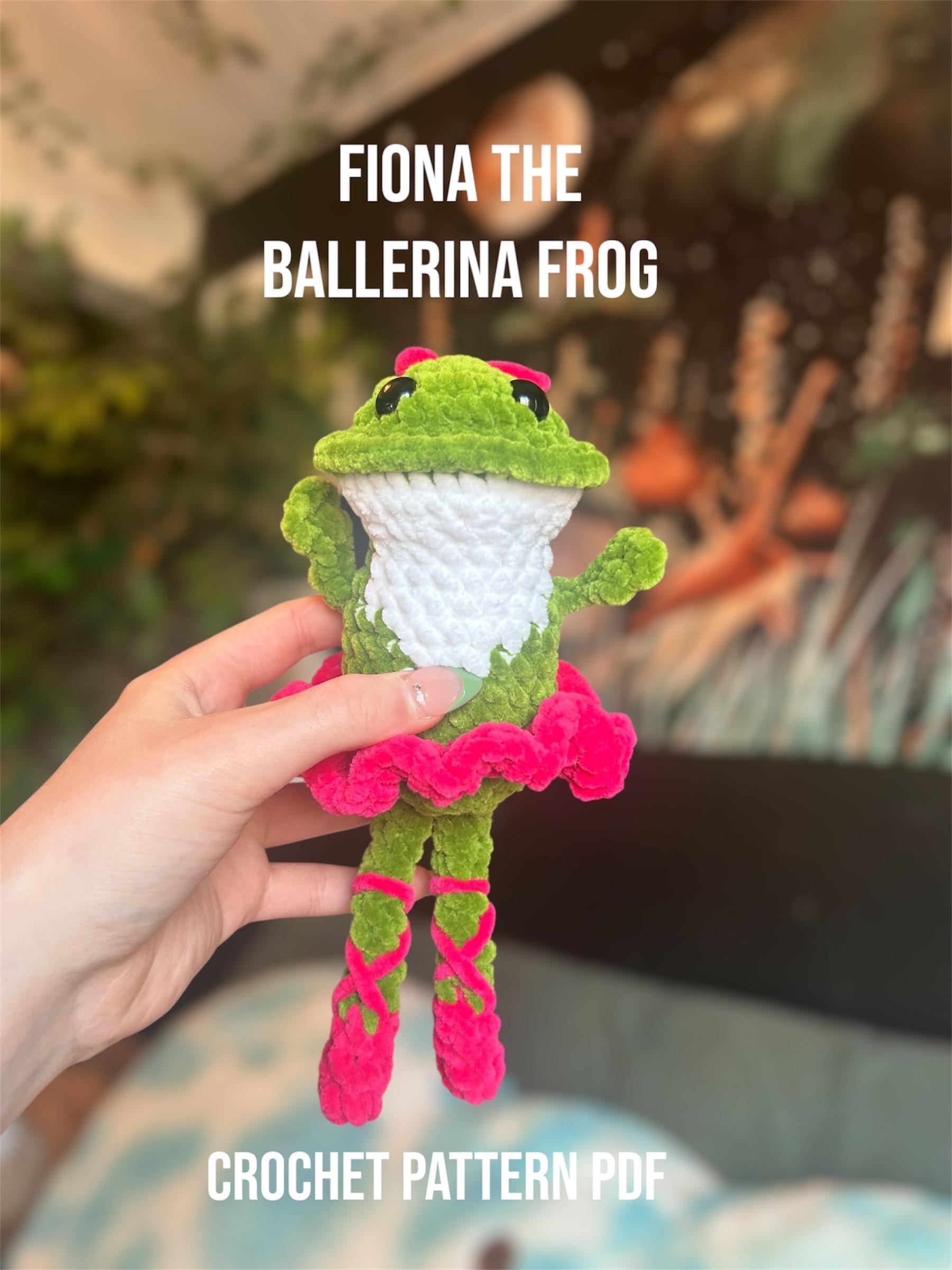 Fiona the Ballerina Frog Crochet Pattern - PDF Digital Download