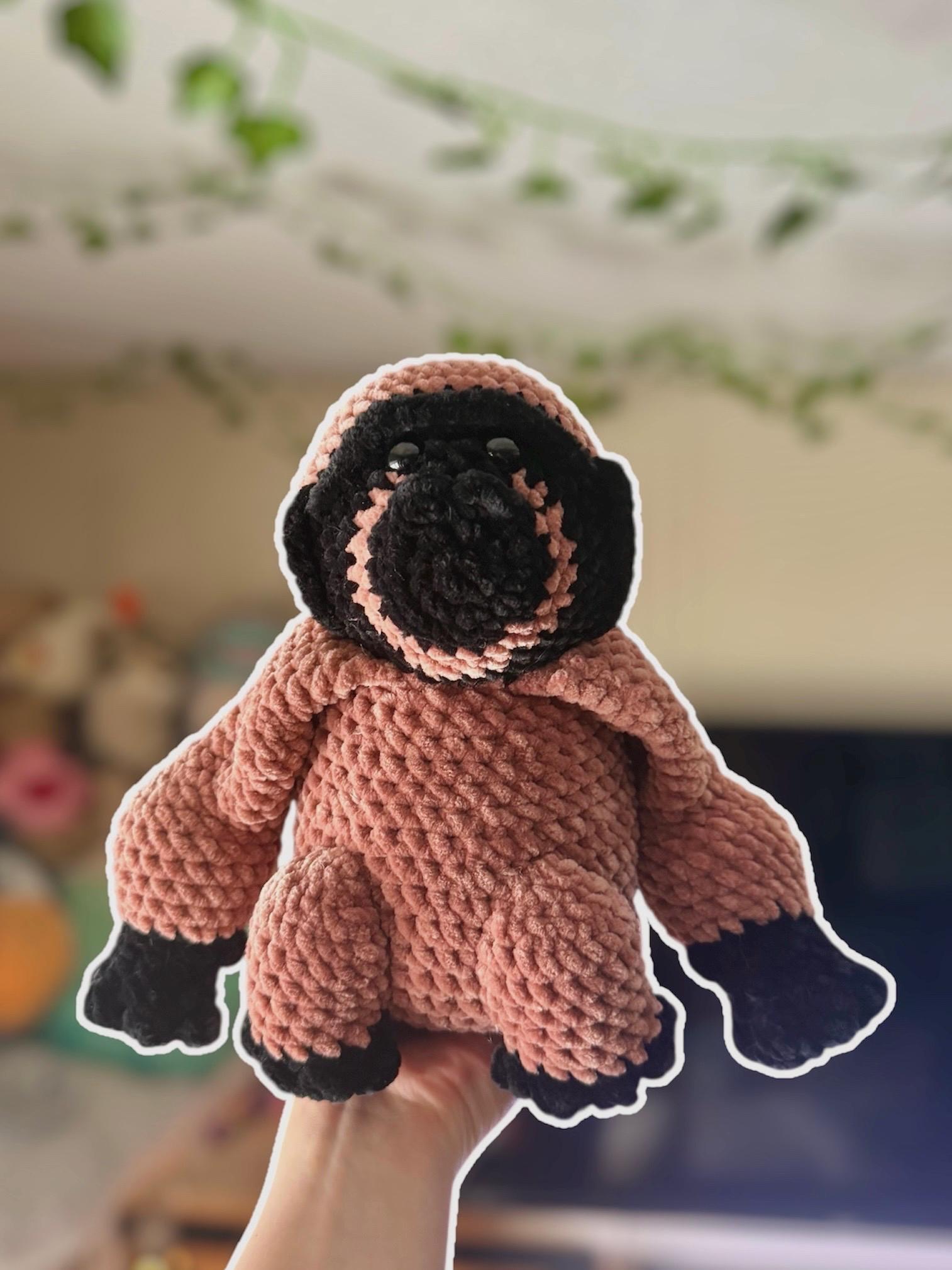 Handmade Crochet Orangutan Plushie – Soft Kawaii Amigurumi