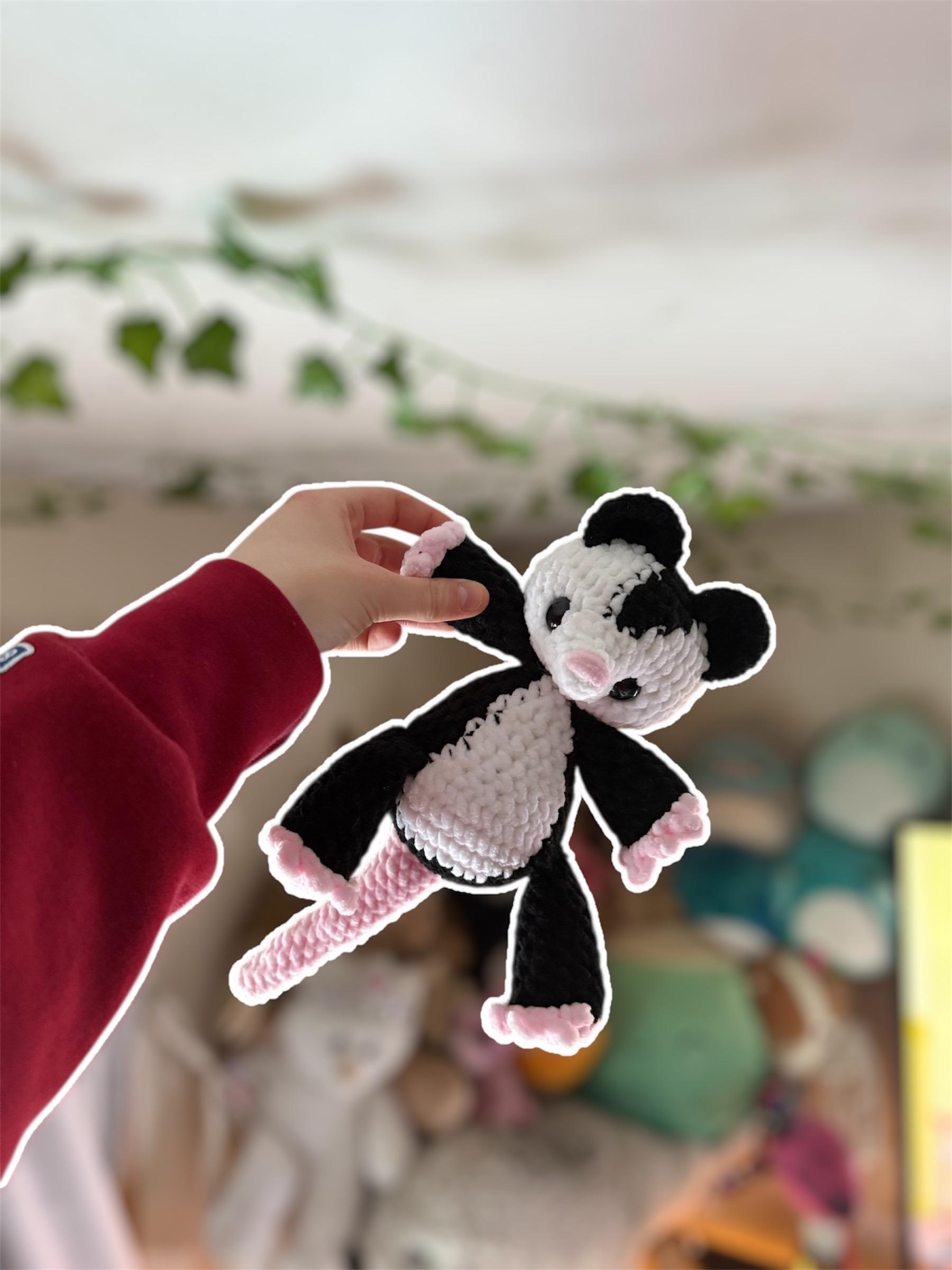 Handmade Crochet Opossum Plushie – Soft Kawaii Amigurumi Toy thumbnail 4