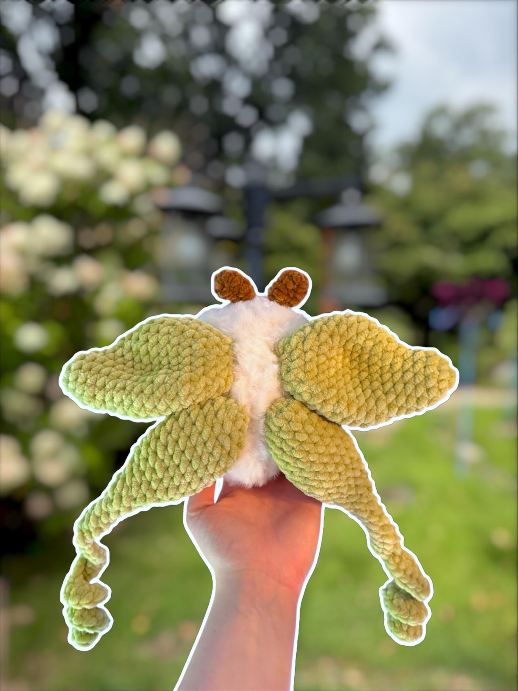 Handmade Crochet Luna Moth Plushie thumbnail 4
