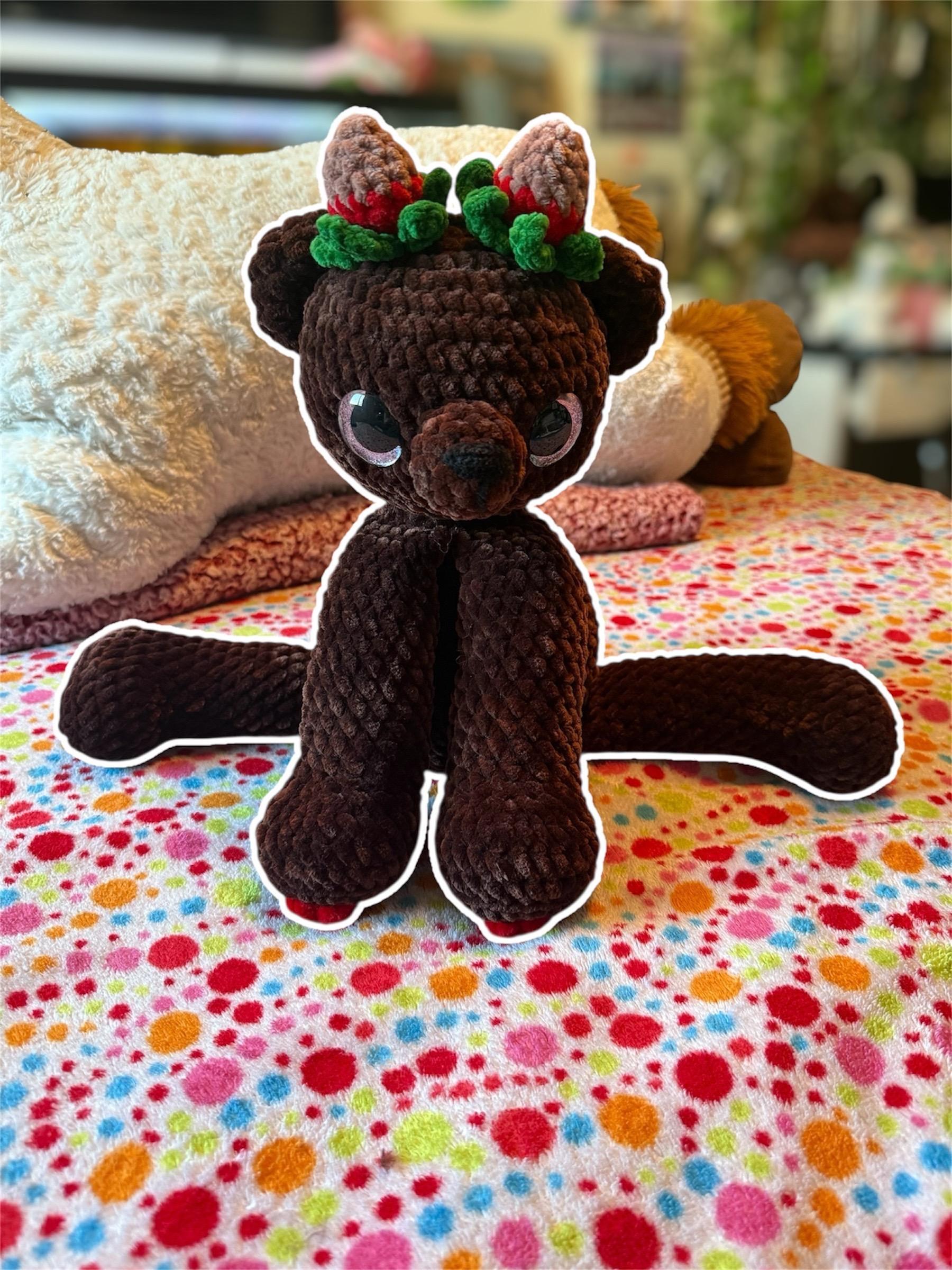 Bria the Valentines Day Bear Amigurumi Crochet Pattern - Easy Intermediate DIY (PDF Digital Download) thumbnail 6