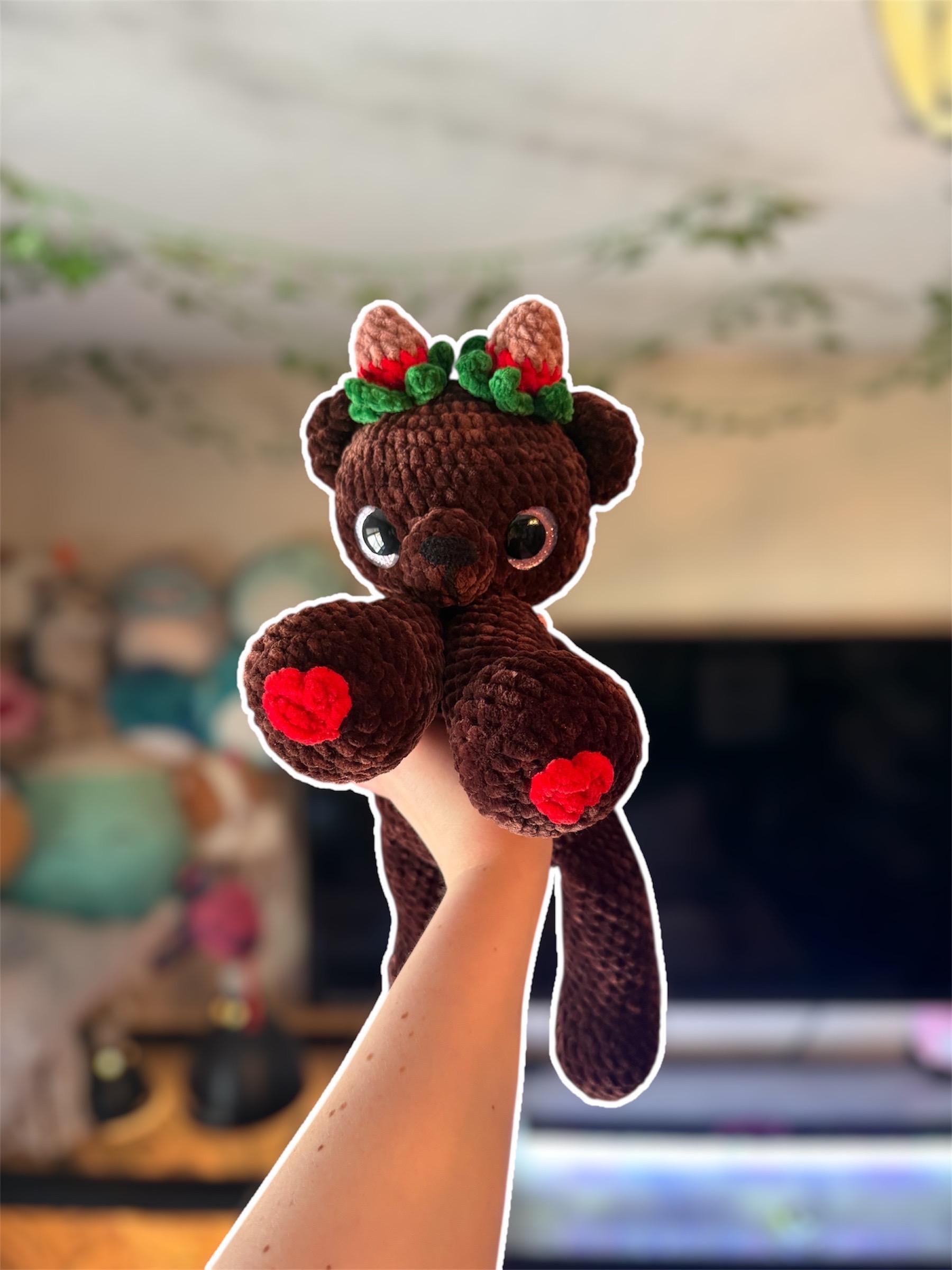 Bria the Valentines Day Bear Amigurumi Crochet Pattern - Easy Intermediate DIY (PDF Digital Download) thumbnail 3