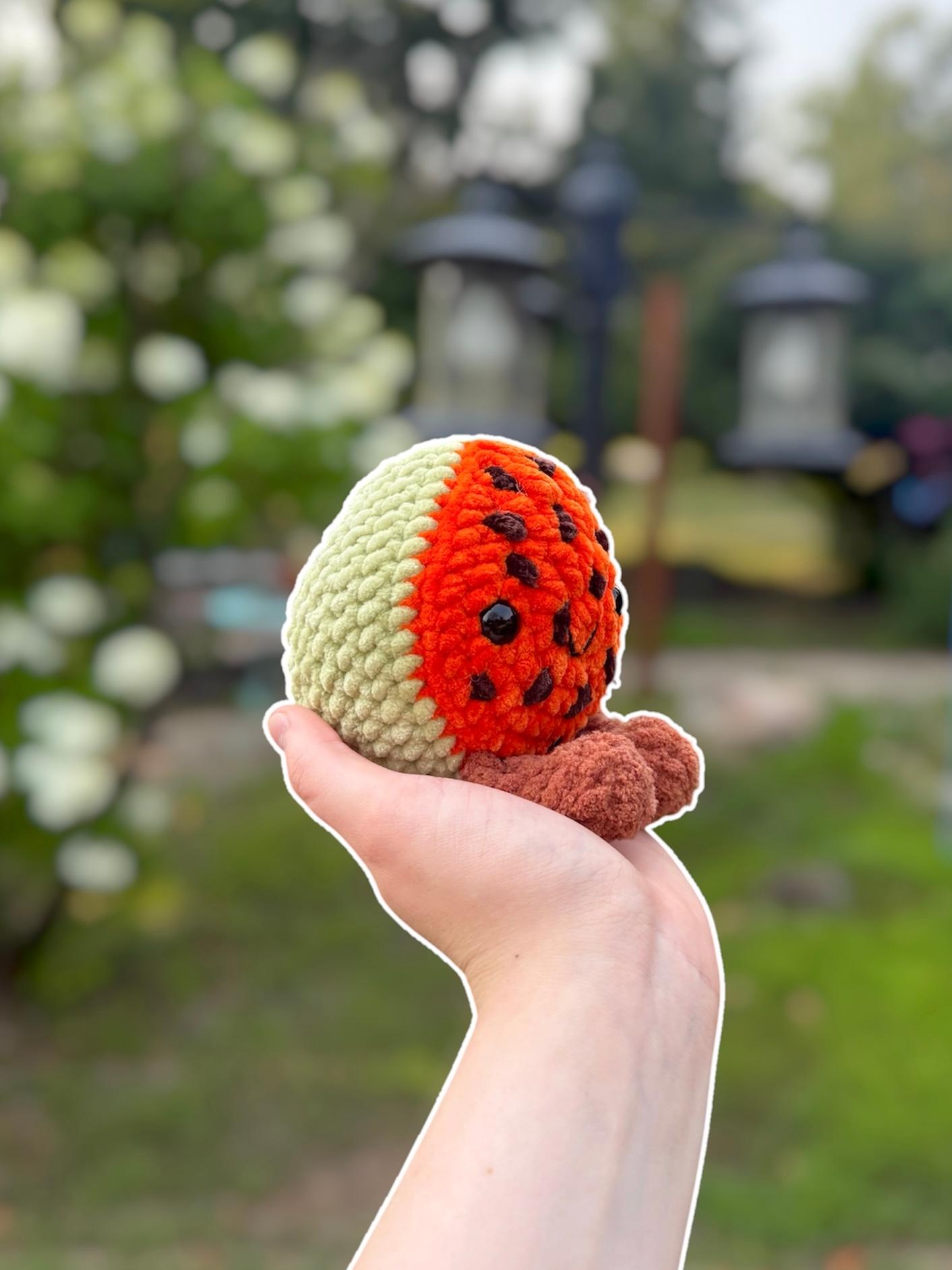 Handmade Crochet Papaya Plushie thumbnail 4