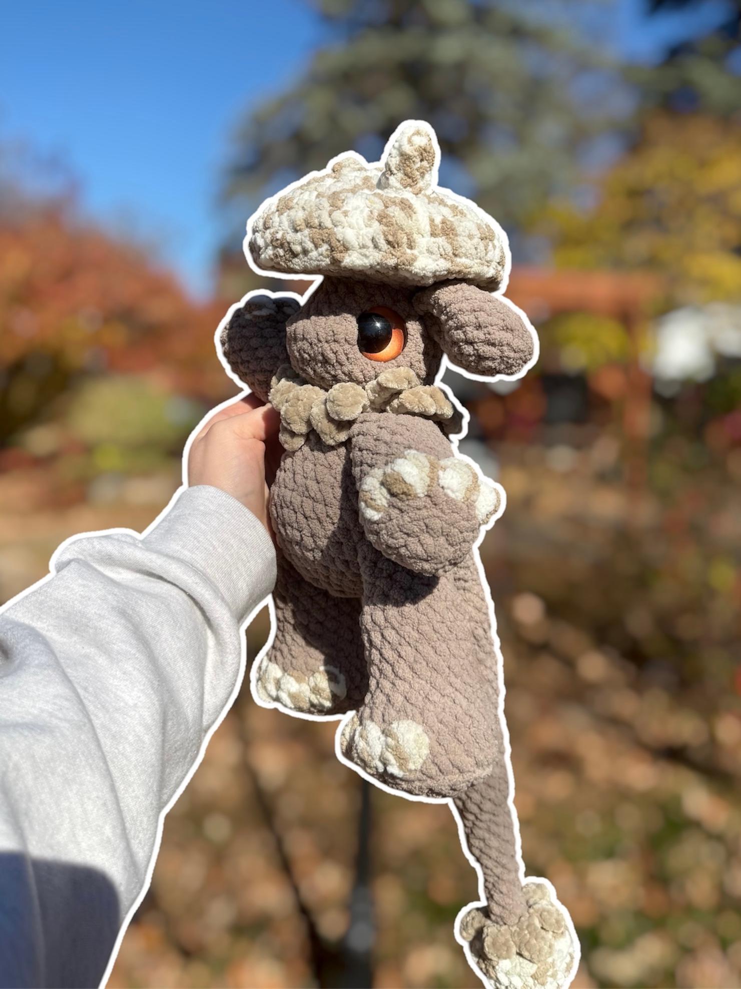 Handmade Crochet Mushroom Dragon Plushie