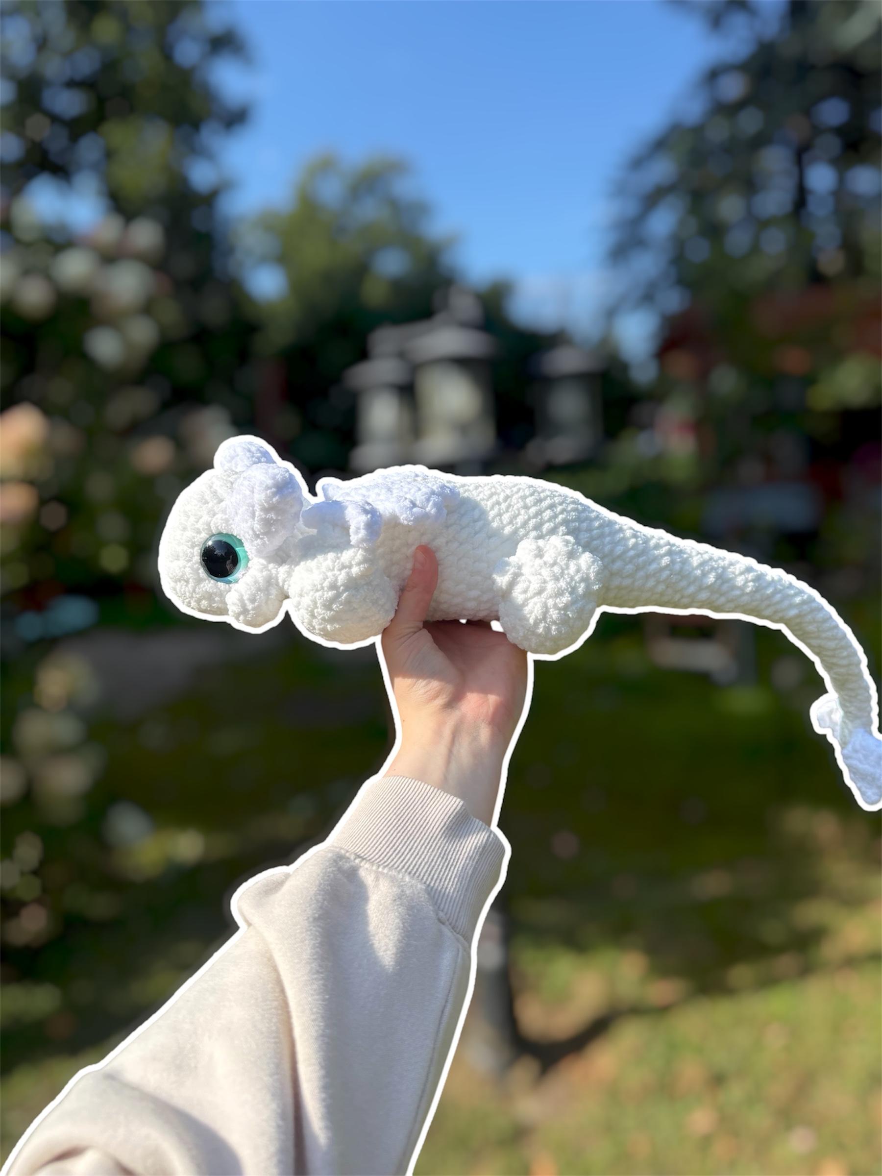 Handmade Crochet Light Fury Dragon Plushie thumbnail 3