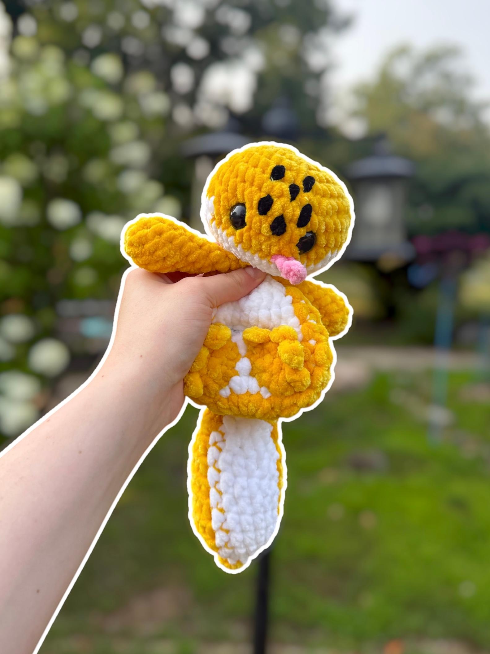 Handmade Crochet Leopard Gecko Plushie - Snuggler