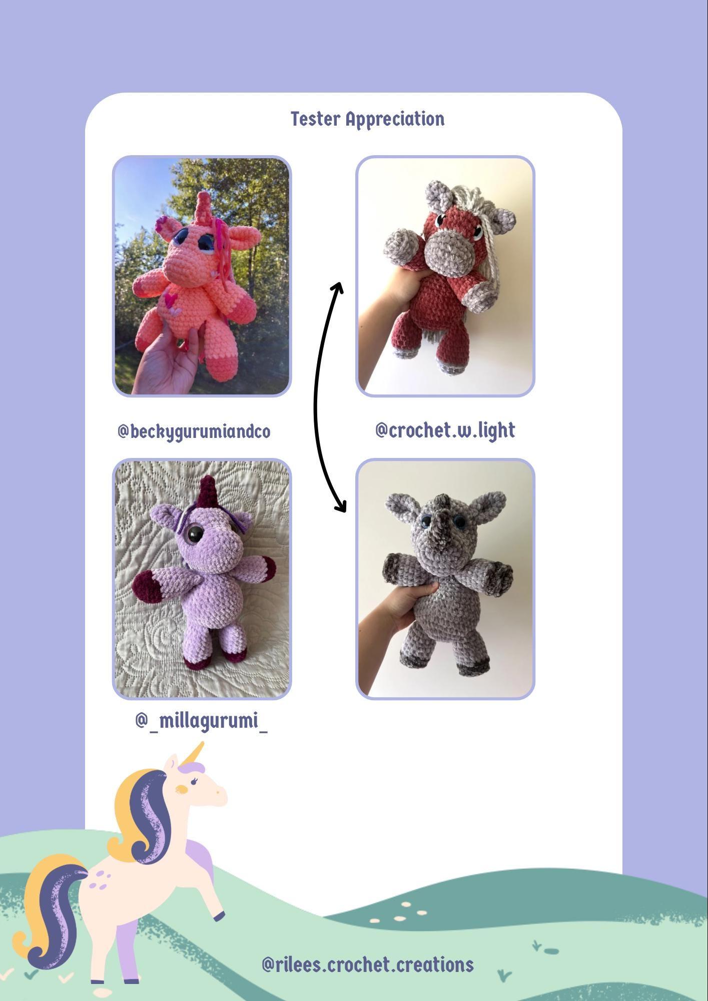Ursula the Unicorn Amigurumi Crochet Pattern - Easy Intermediate Pattern (PDF Digital Download) thumbnail 6