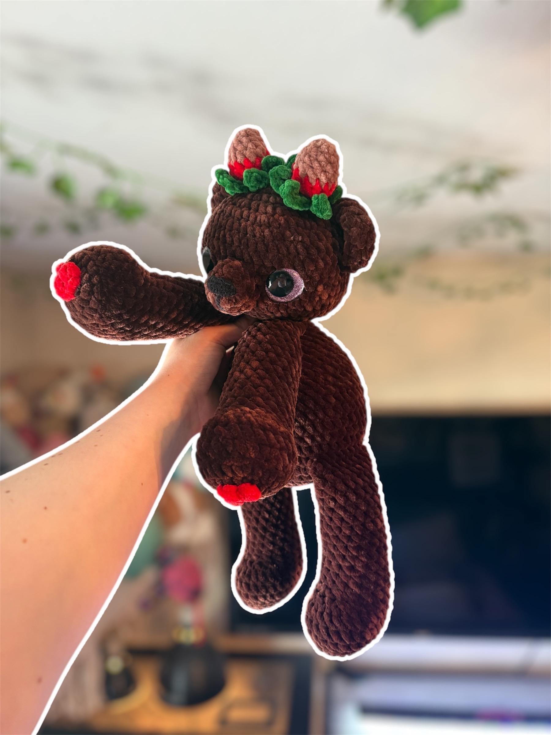 Bria the Valentines Day Bear Amigurumi Crochet Pattern - Easy Intermediate DIY (PDF Digital Download) thumbnail 2