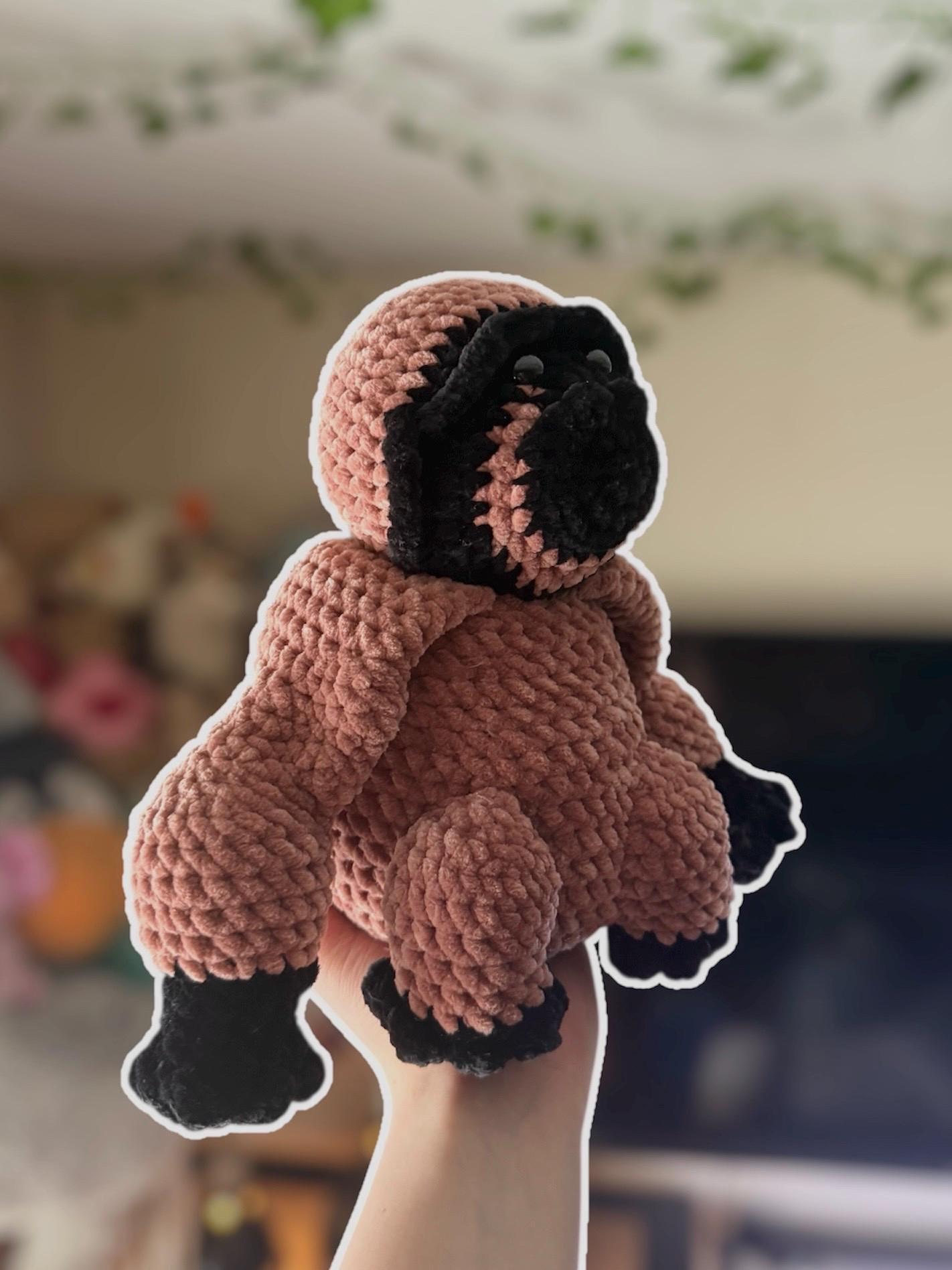 Handmade Crochet Orangutan Plushie – Soft Kawaii Amigurumi thumbnail 2