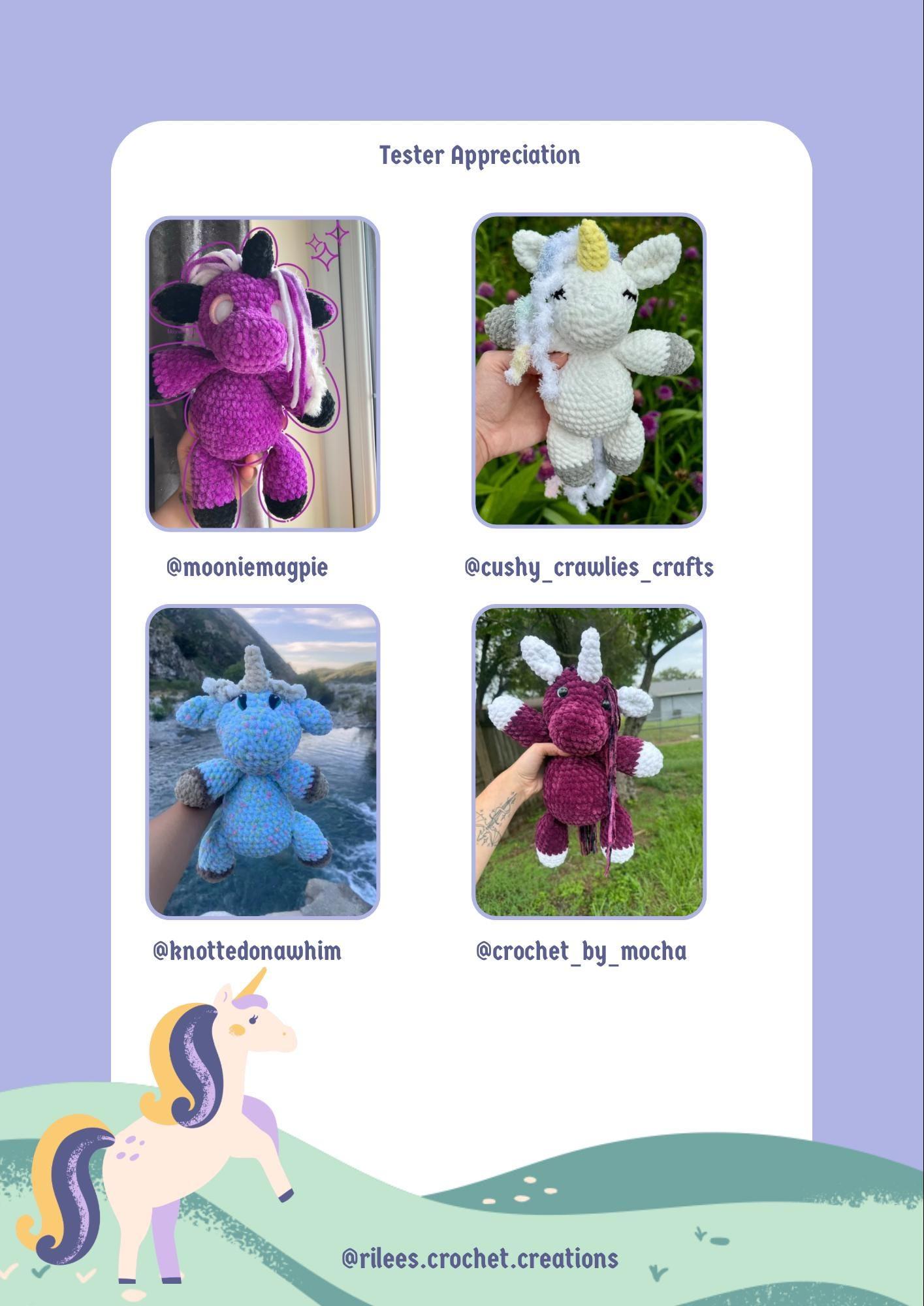 Ursula the Unicorn Amigurumi Crochet Pattern - Easy Intermediate Pattern (PDF Digital Download) thumbnail 7