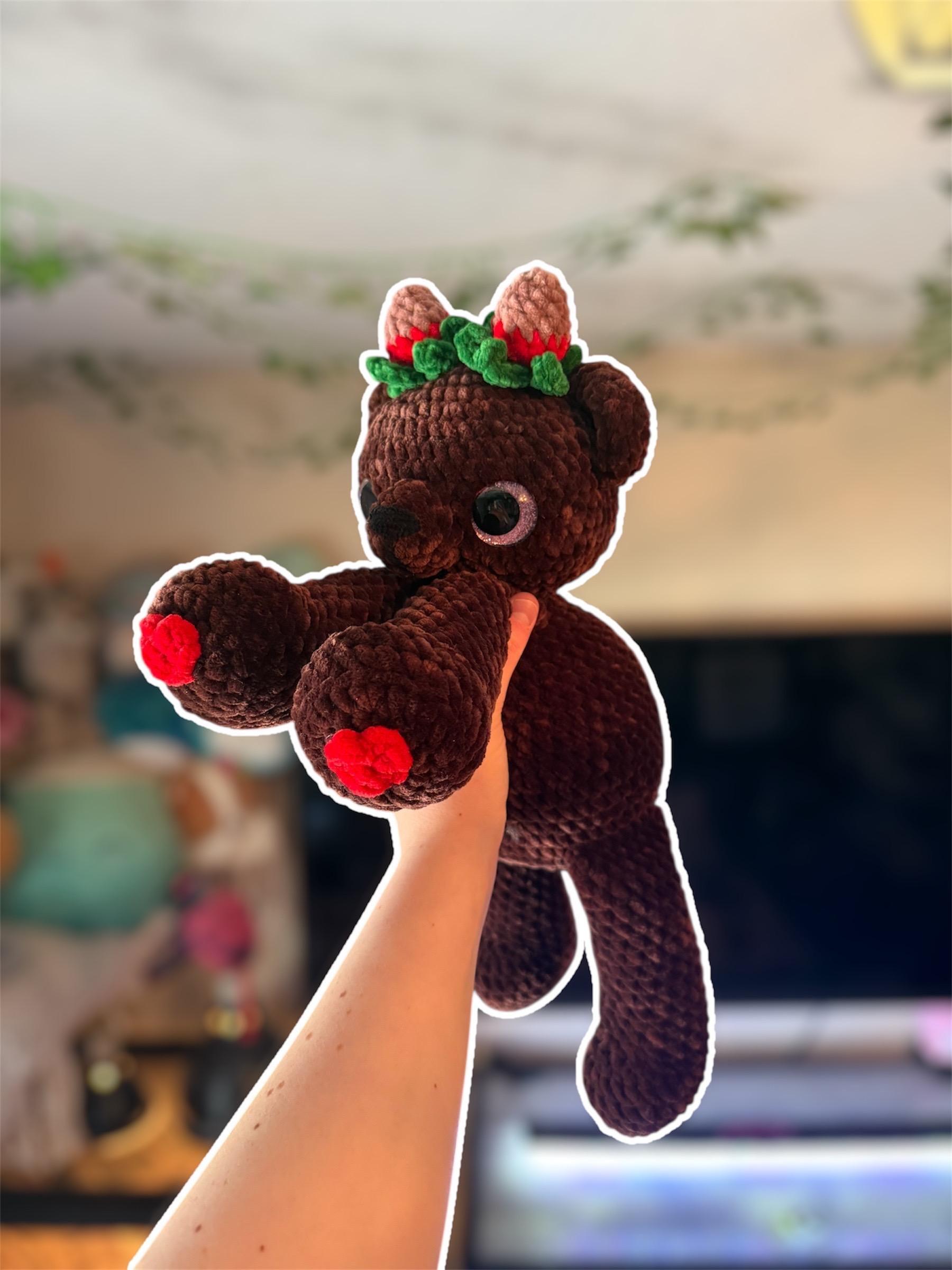 Bria the Valentines Day Bear Amigurumi Crochet Pattern - Easy Intermediate DIY (PDF Digital Download) thumbnail 4