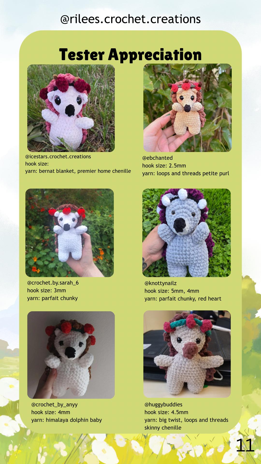 Henrietta the hedgehog - PDF crochet pattern thumbnail 3