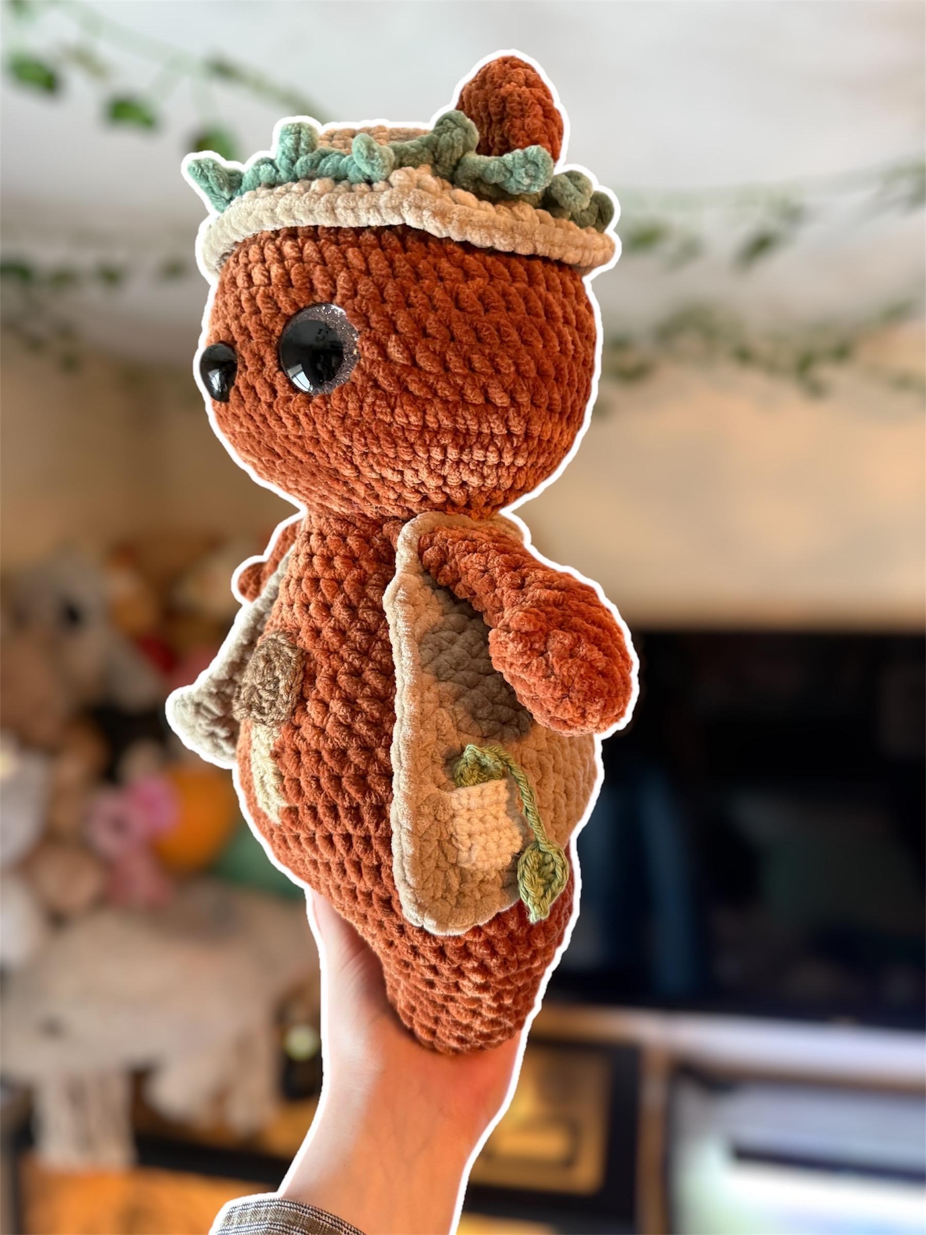 Handmade Crochet Explorer Bear Plushie – Amigurumi Stuffed Animal thumbnail 5