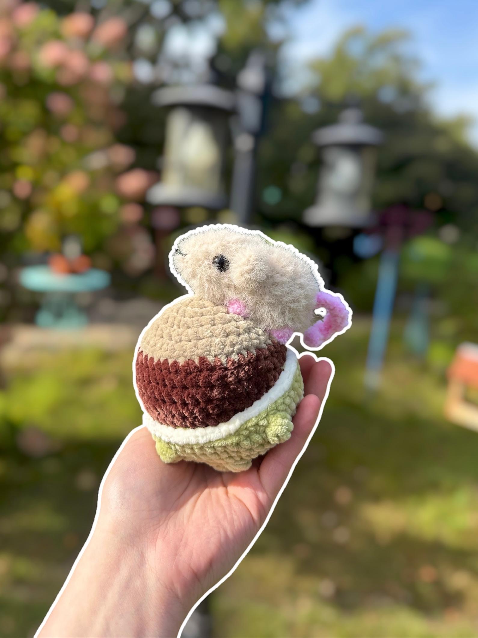 Handmade Crochet Chestnut Mouse Plushie