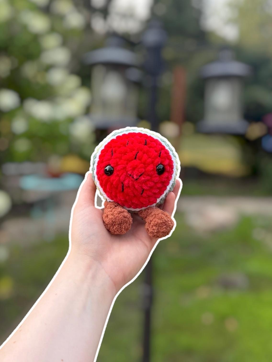 Handmade Crochet Watermelon Plushie