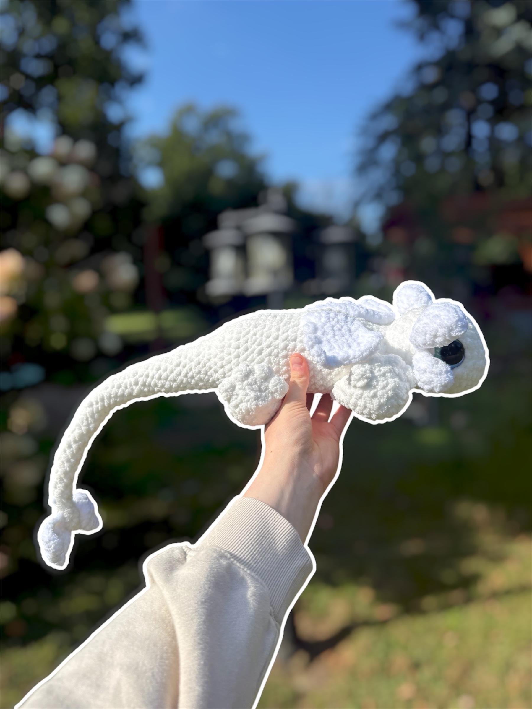 Handmade Crochet Light Fury Dragon Plushie thumbnail 2