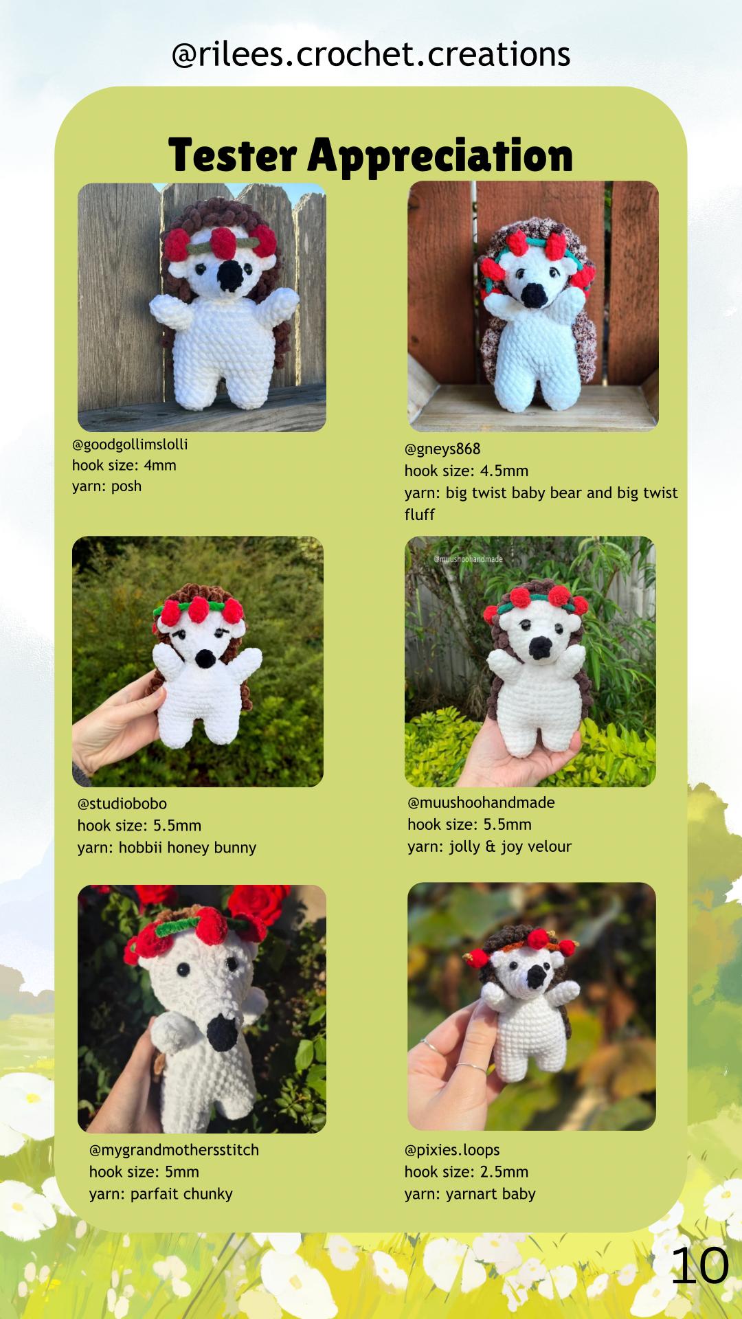 Henrietta the hedgehog - PDF crochet pattern thumbnail 2