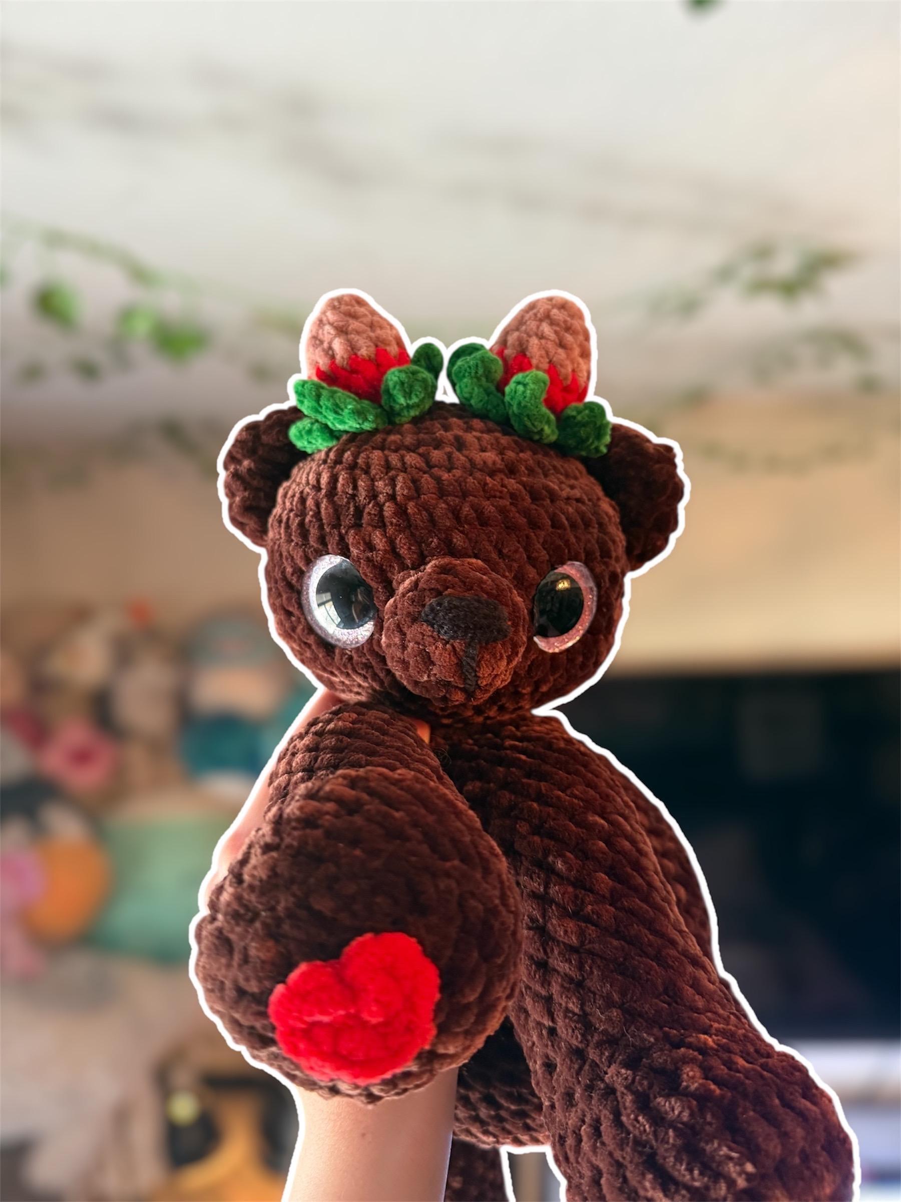 Bria the Valentines Day Bear Amigurumi Crochet Pattern - Easy Intermediate DIY (PDF Digital Download) thumbnail 5