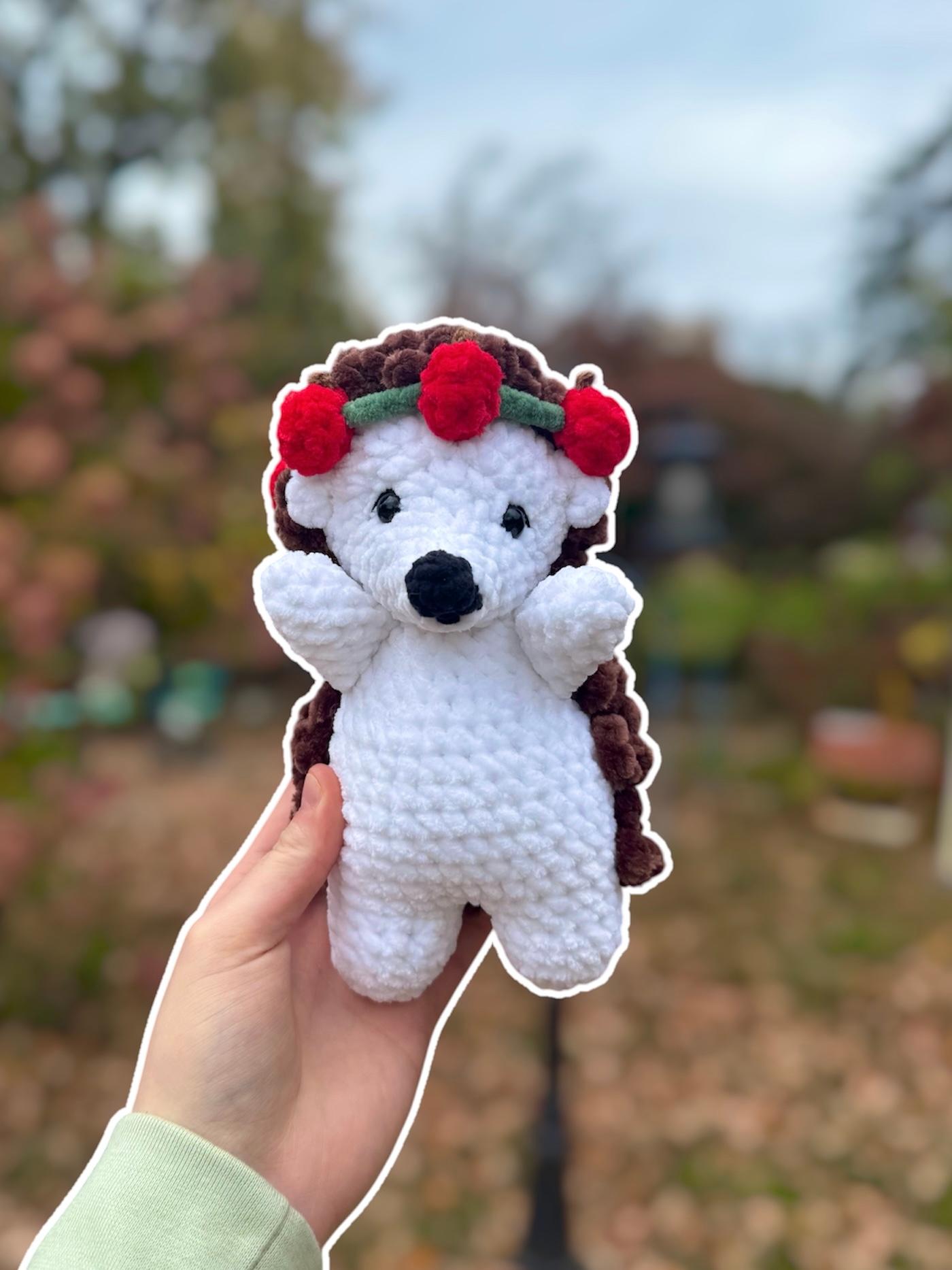 Handmade Crochet Hedgehog Plushie