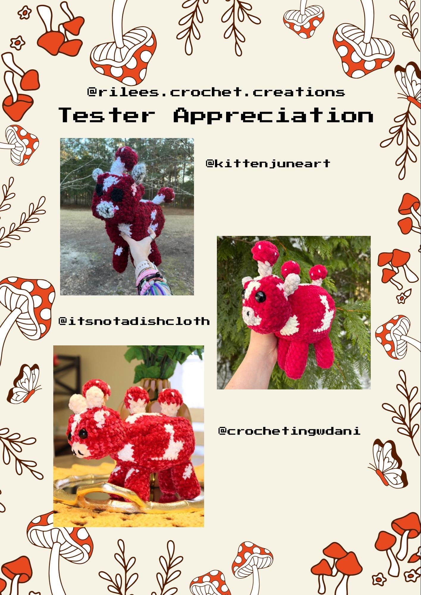 Mooshroom Cow Amigurumi Crochet Pattern - Intermediate Minecraft Inspired (PDF Digital Download) thumbnail 8