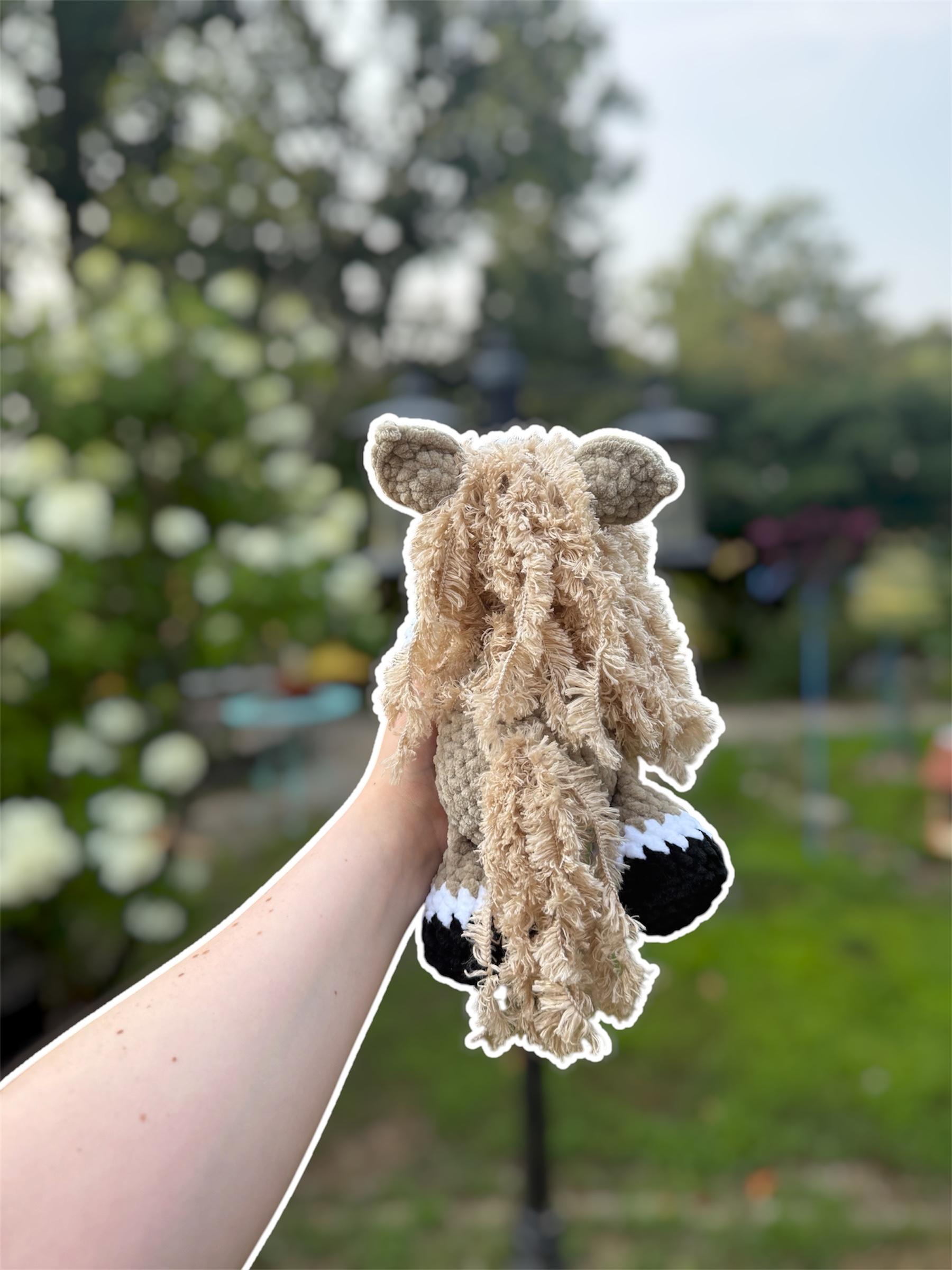 Handmade Crochet Weighted Horse Plushie thumbnail 5