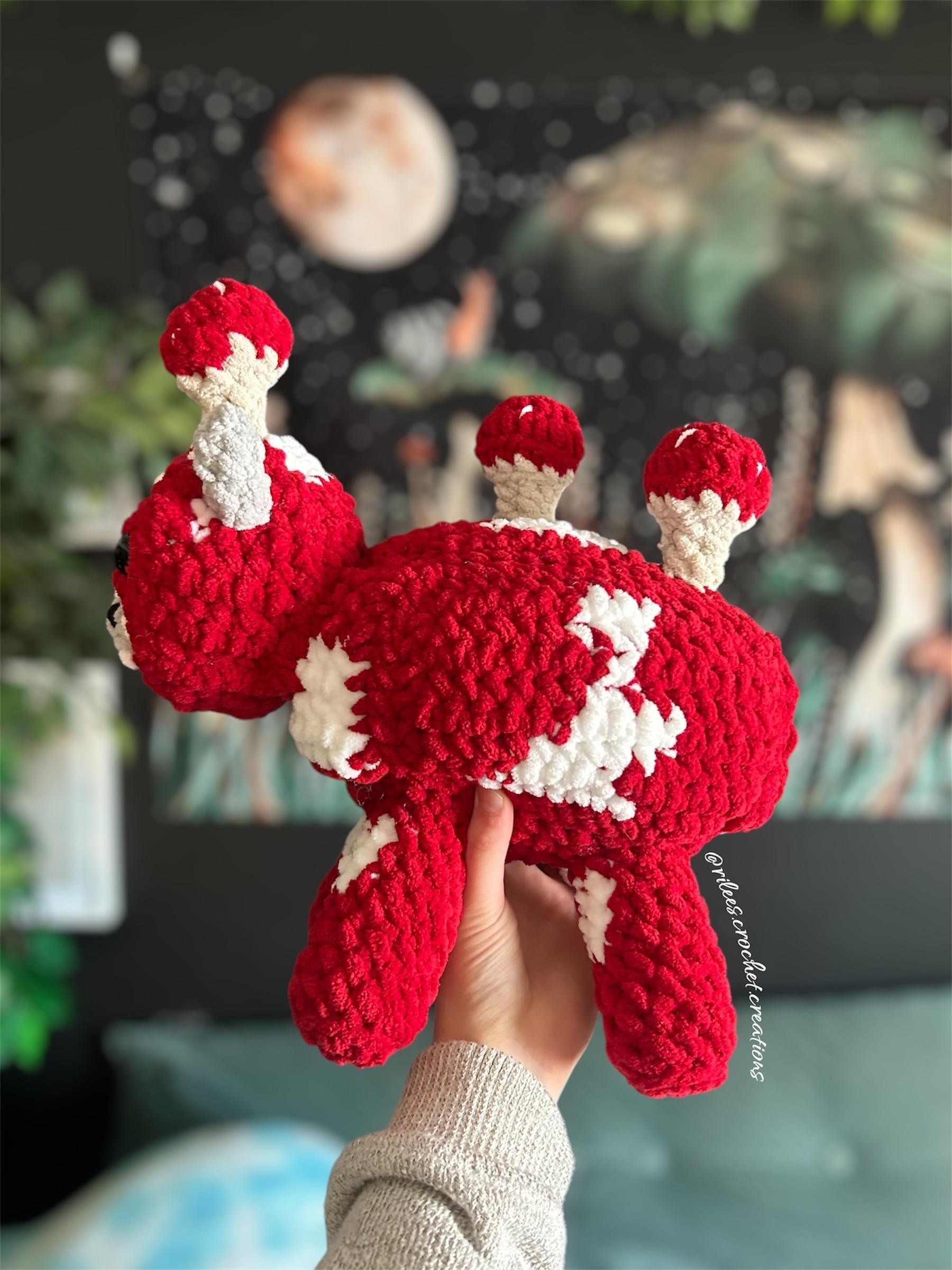 Mooshroom Cow Amigurumi Crochet Pattern - Intermediate Minecraft Inspired (PDF Digital Download) thumbnail 2