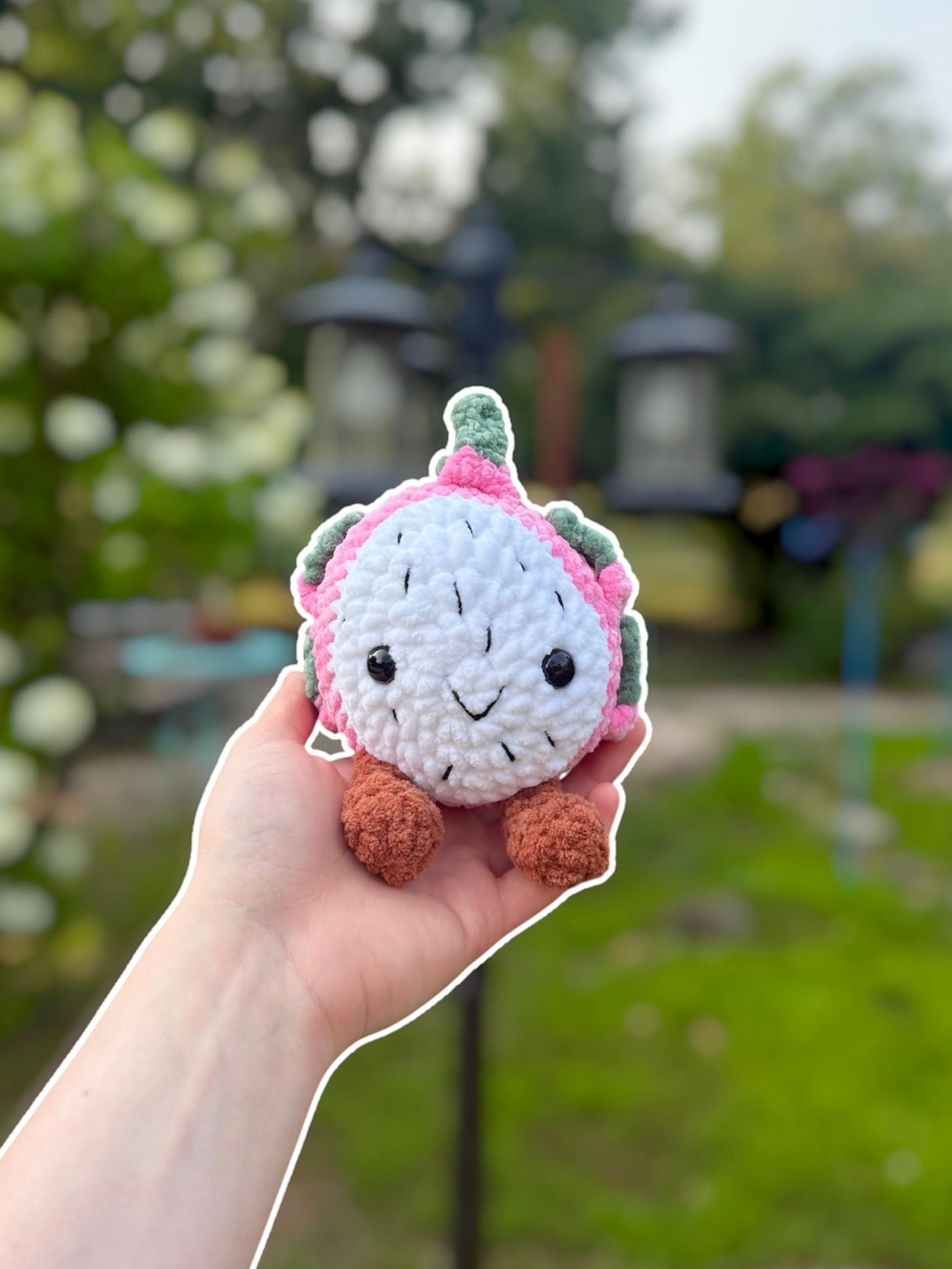 Handmade Crochet Dragonfruit Plushie