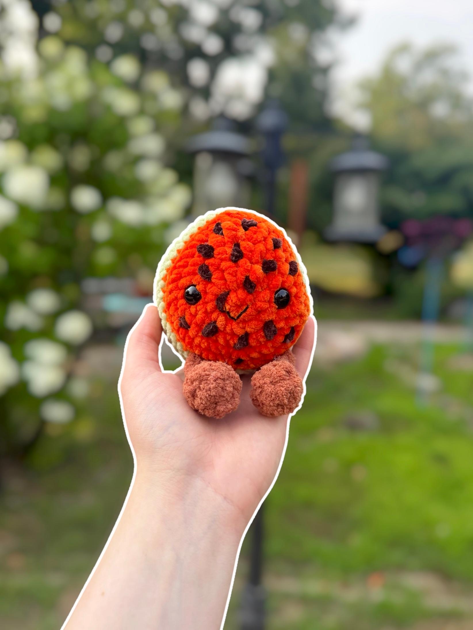 Handmade Crochet Papaya Plushie