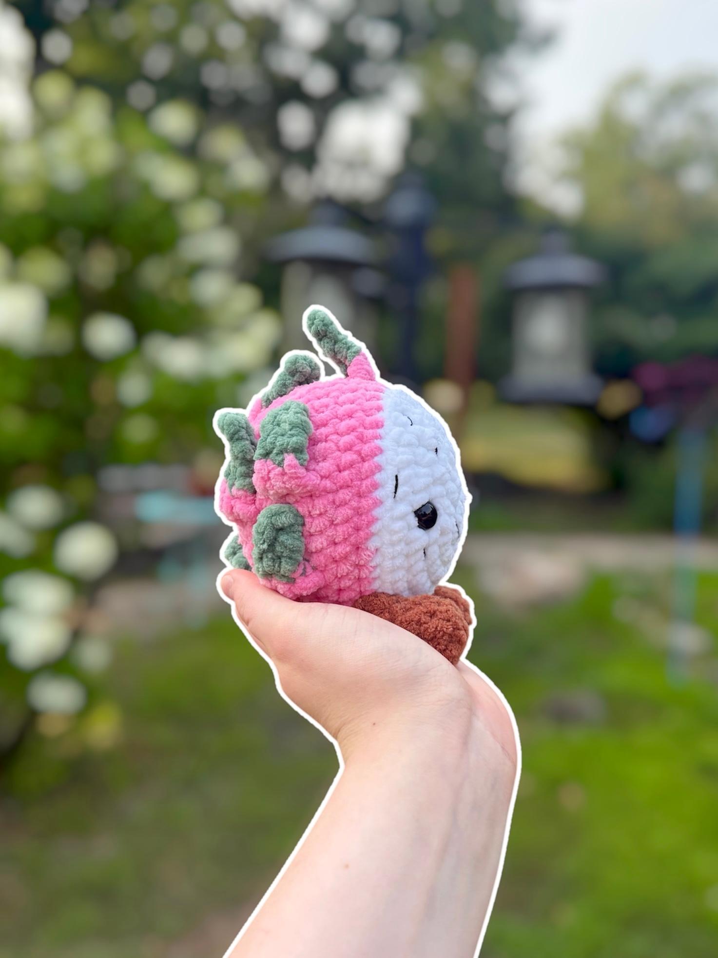 Handmade Crochet Dragonfruit Plushie thumbnail 4