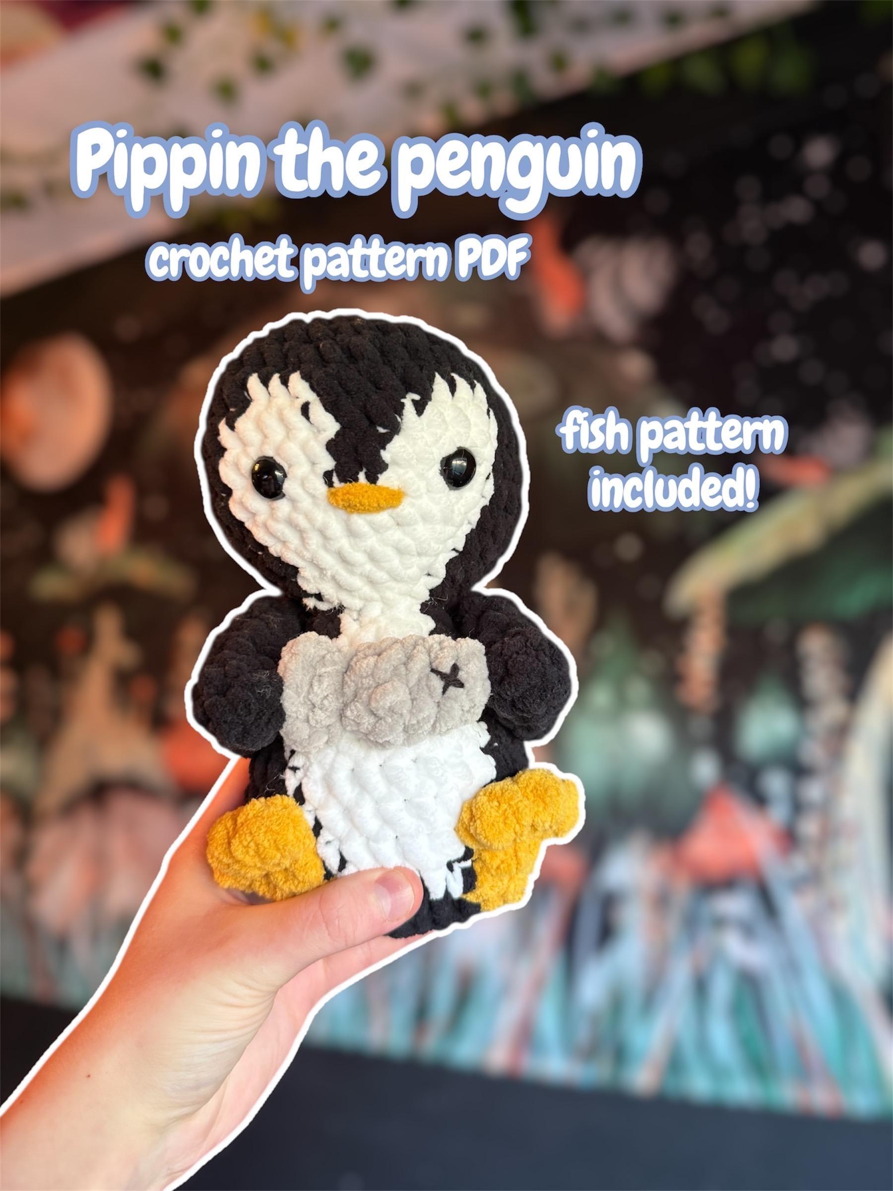 Pippin the Penguin Amigurumi Crochet Pattern - Easy Intermediate Pattern (PDF Digital Download)