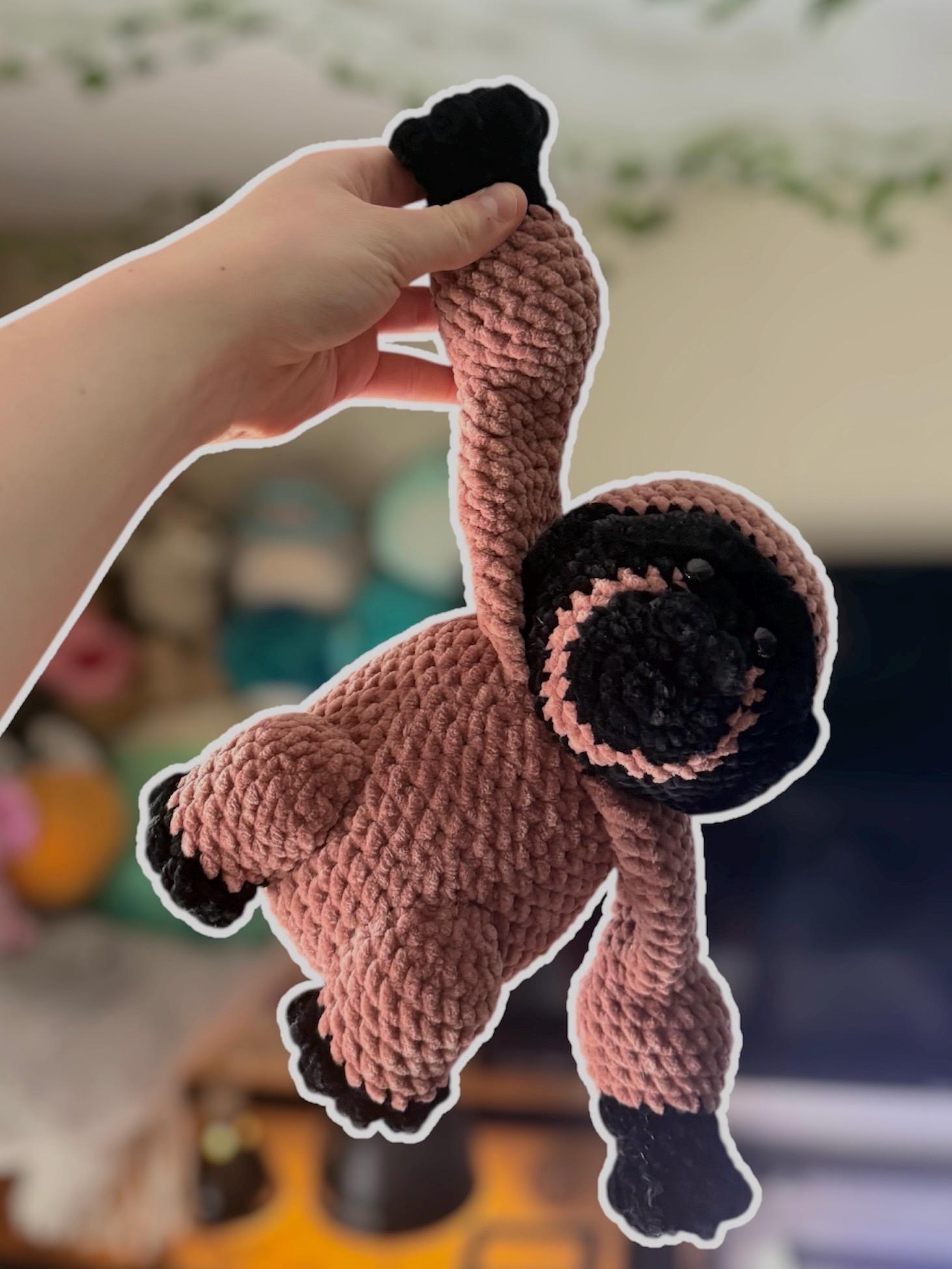 Handmade Crochet Orangutan Plushie – Soft Kawaii Amigurumi thumbnail 3