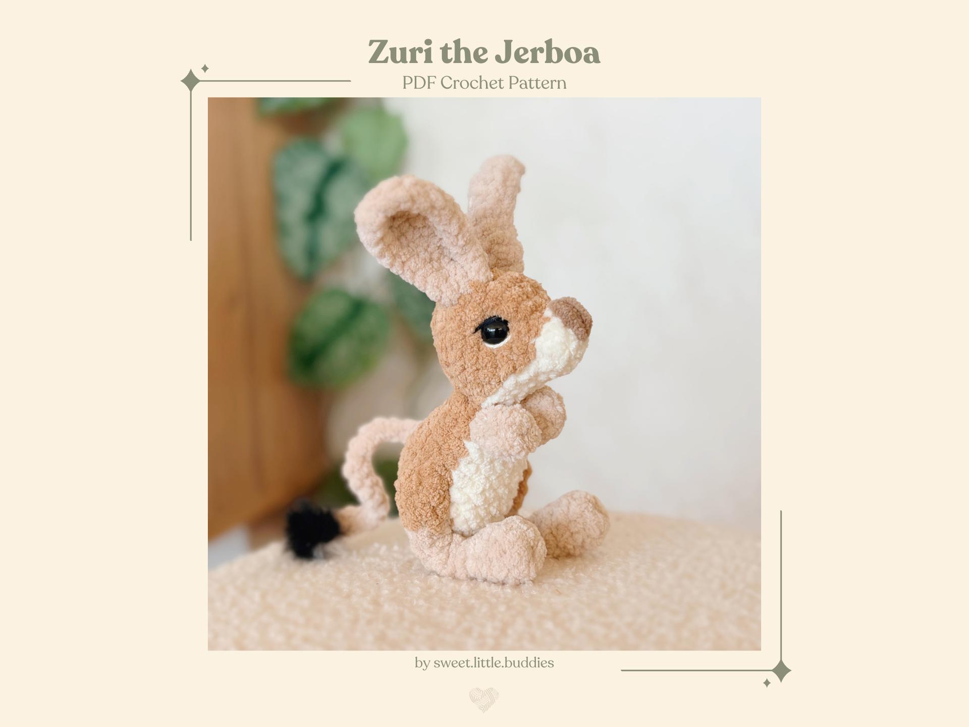 Zuri the Jerboa / low-sew crochet pattern
