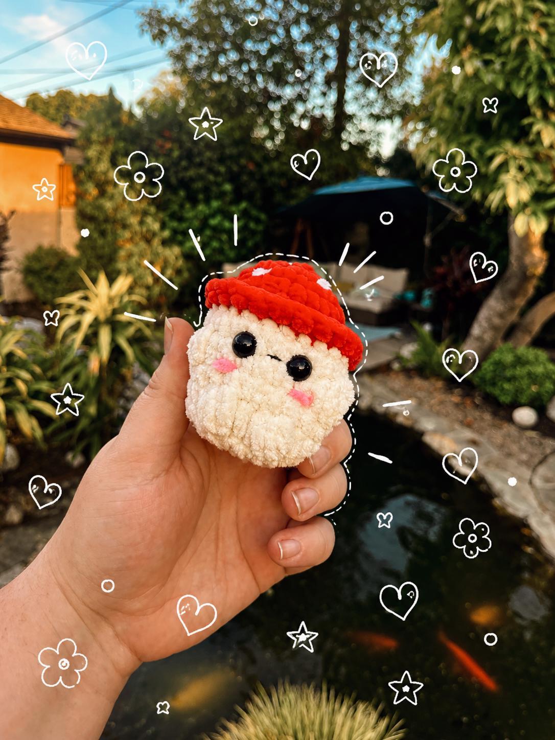 Crochet Mushroom Plushie | Mini Mushroom Stuffed Animal | Cottagecore Plush | Handmade Amigurumi Mushroom