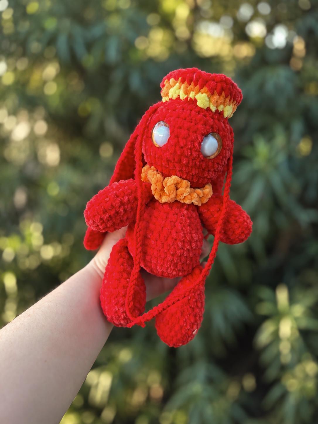 Fire Elemental Sprite | Handmade Crochet Plushie