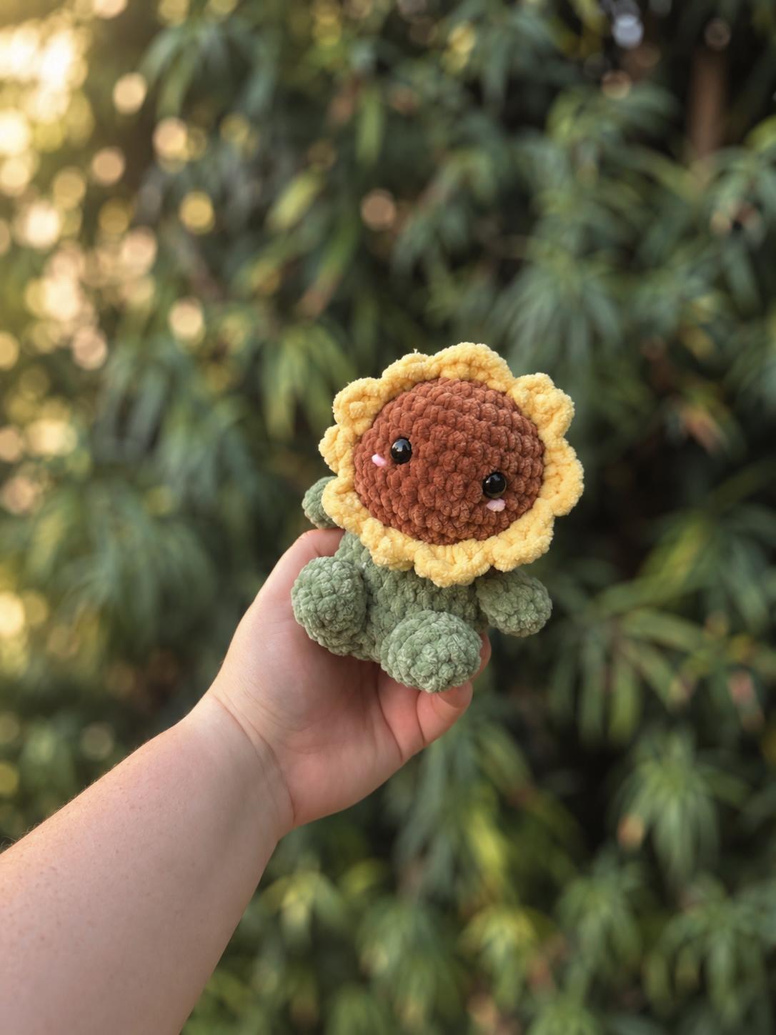 Crochet Sunflower Buddy Plushie | Handmade Flower Stuffed Animal | Cute Sunflower Plush | Amigurumi Flower | Plant Lover Gift