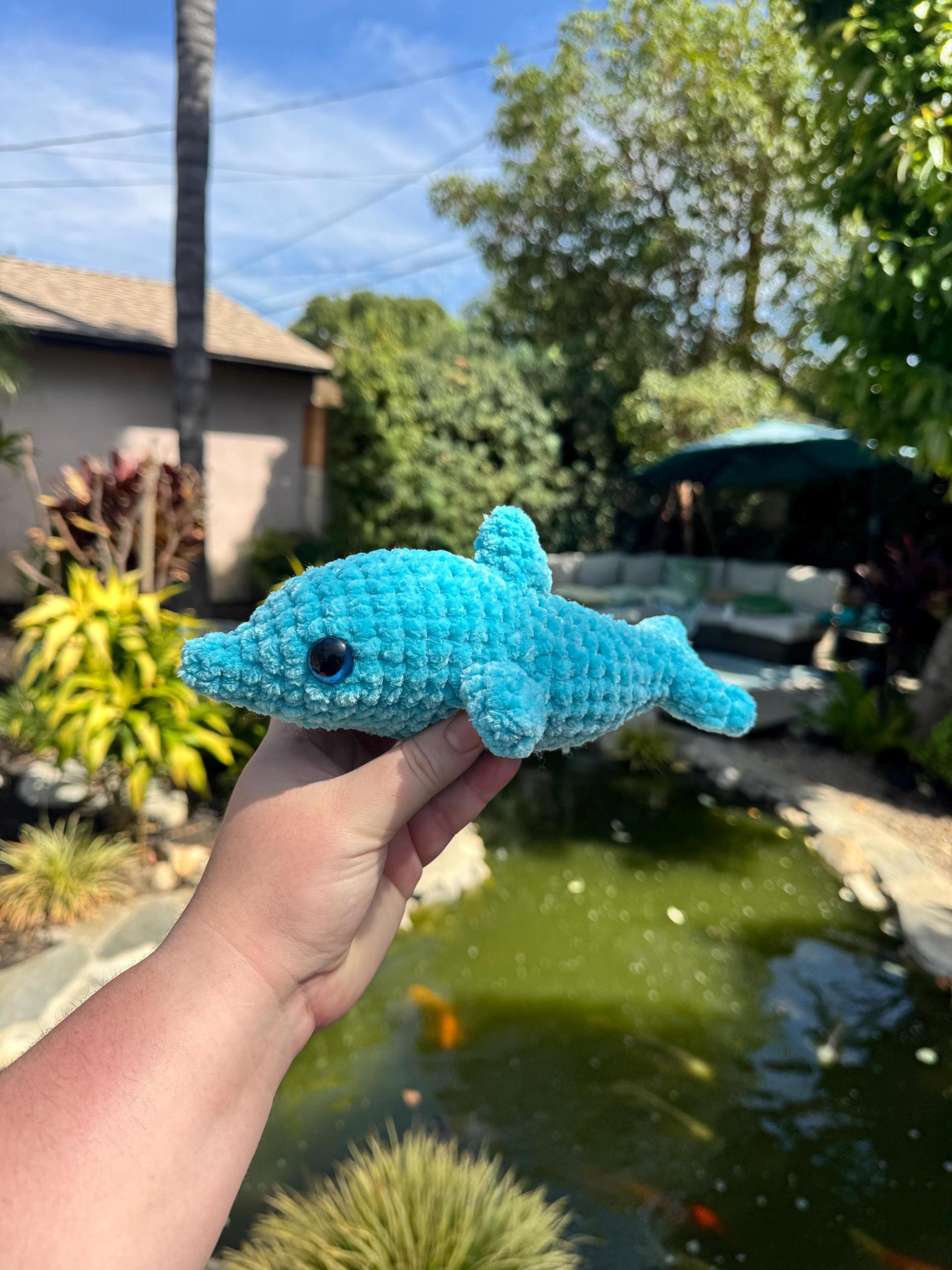 Crochet Dolphin Plushie – Ocean Animal Plush – Sea Life Gift thumbnail 2