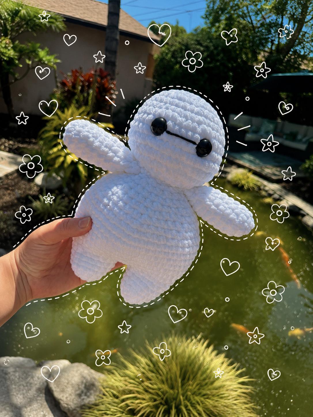 Crochet Baymax Inspired Plushie | Handmade Robot Amigurumi