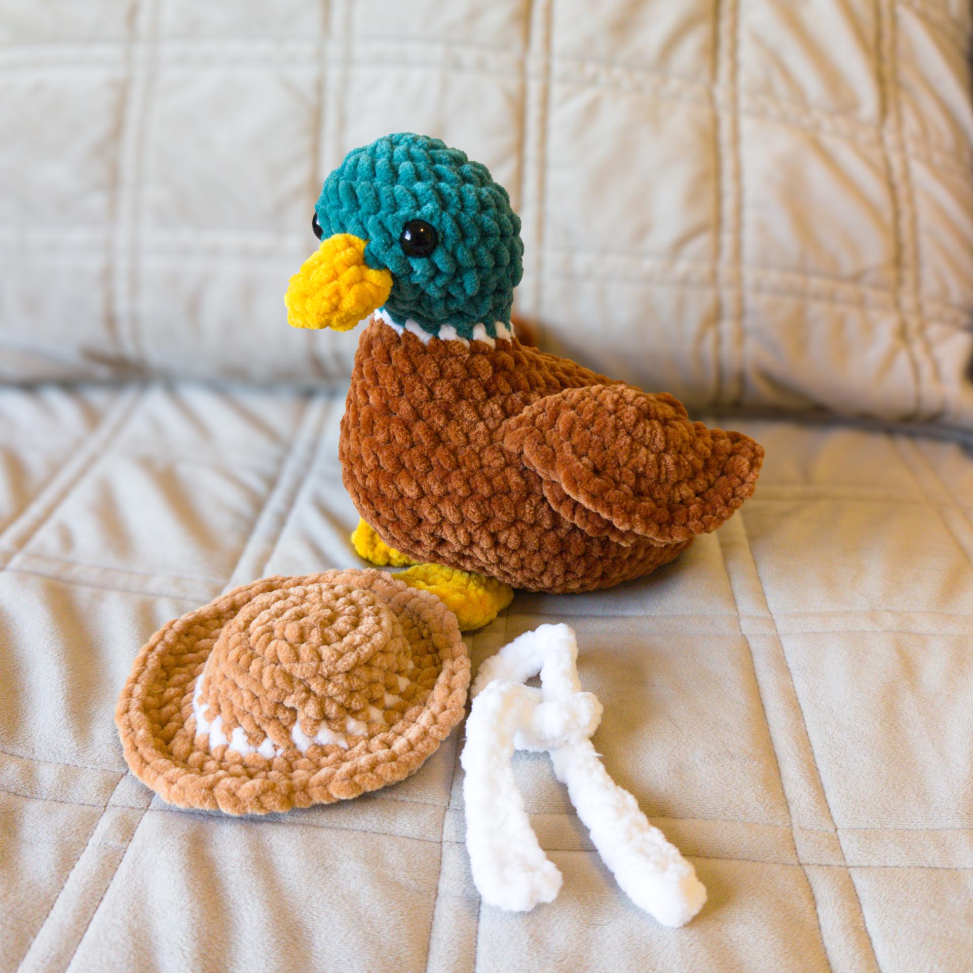 Dandy Duck Crochet Pattern (PDF) |  Amigurumi Duck Plush, Sun Hat and Tie | Intermediate | Darling Ducks thumbnail 3