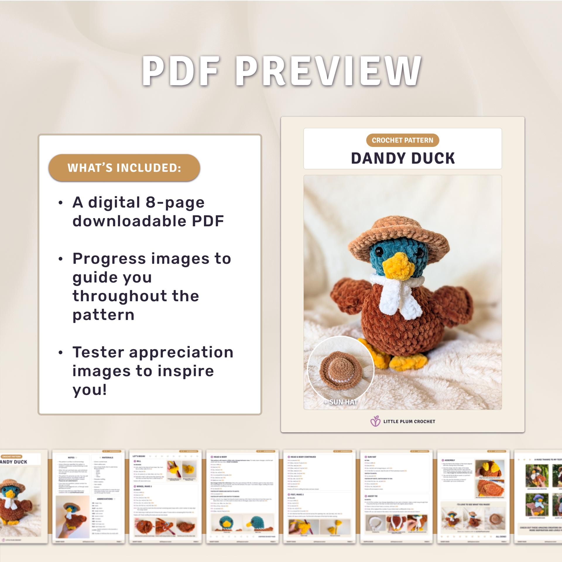 Dandy the Mallard Duck Crochet Pattern (PDF) thumbnail 2
