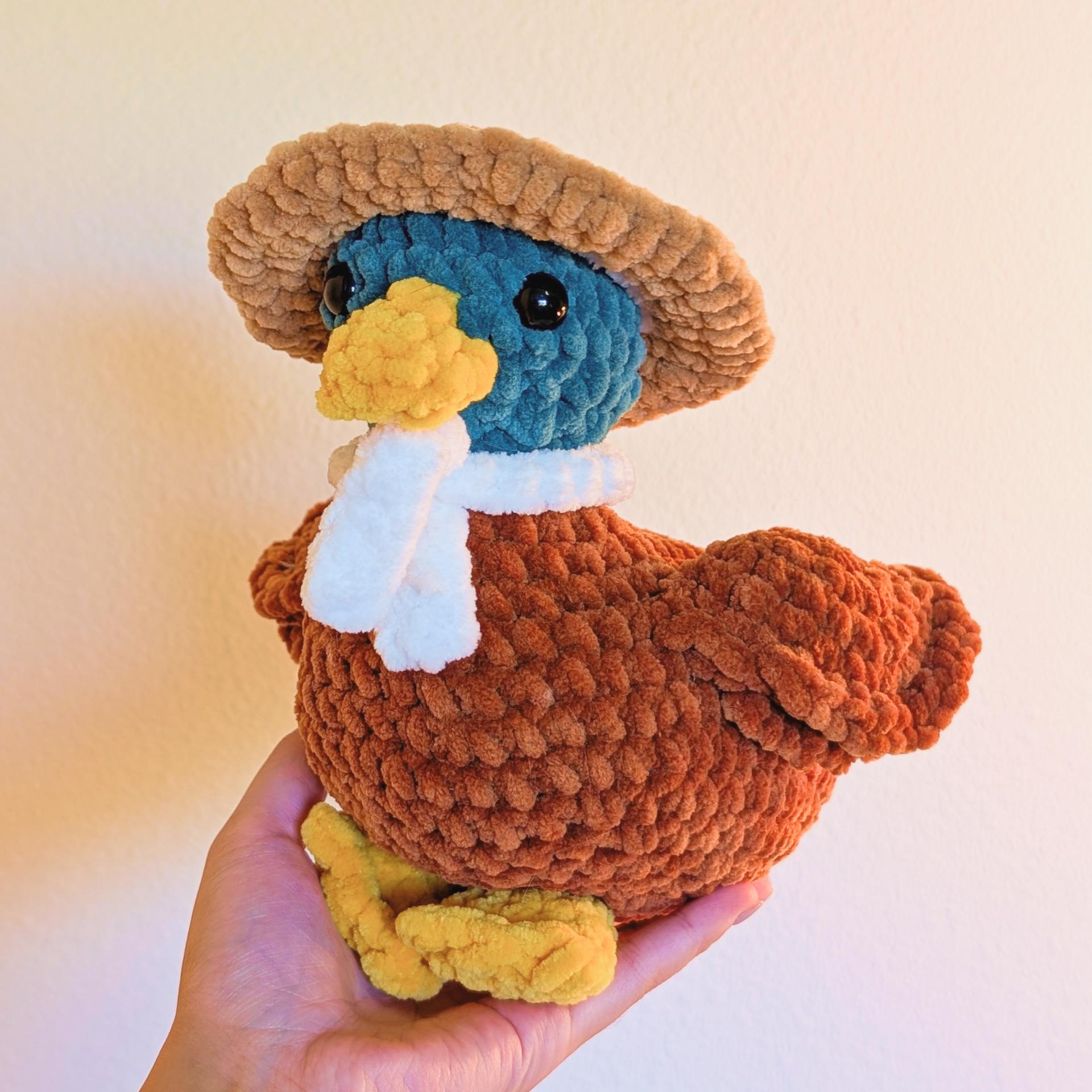 Dandy Duck Crochet Pattern (PDF) |  Amigurumi Duck Plush, Sun Hat and Tie | Intermediate | Darling Ducks thumbnail 4
