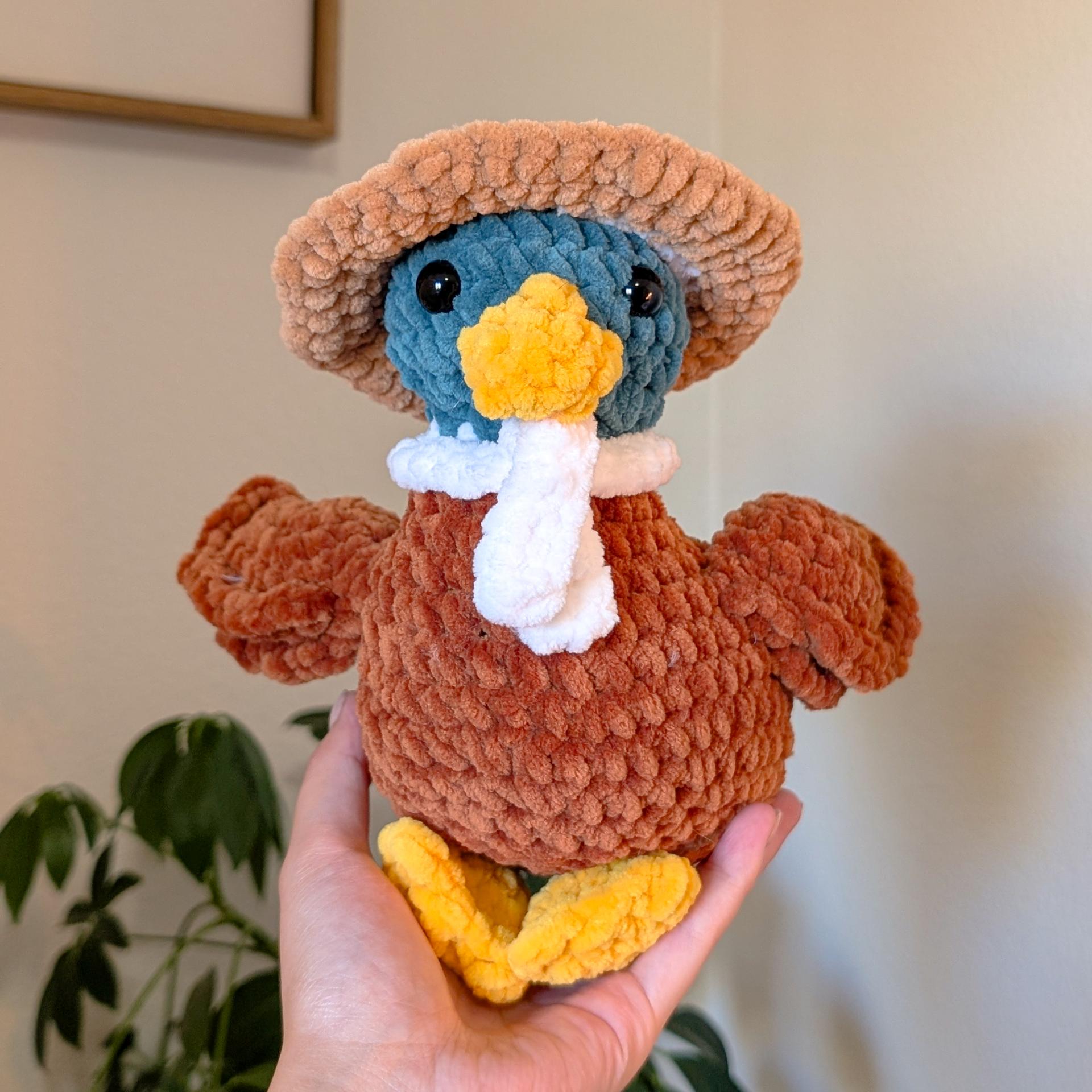 Dandy Duck Crochet Pattern (PDF) |  Amigurumi Duck Plush, Sun Hat and Tie | Intermediate | Darling Ducks thumbnail 5