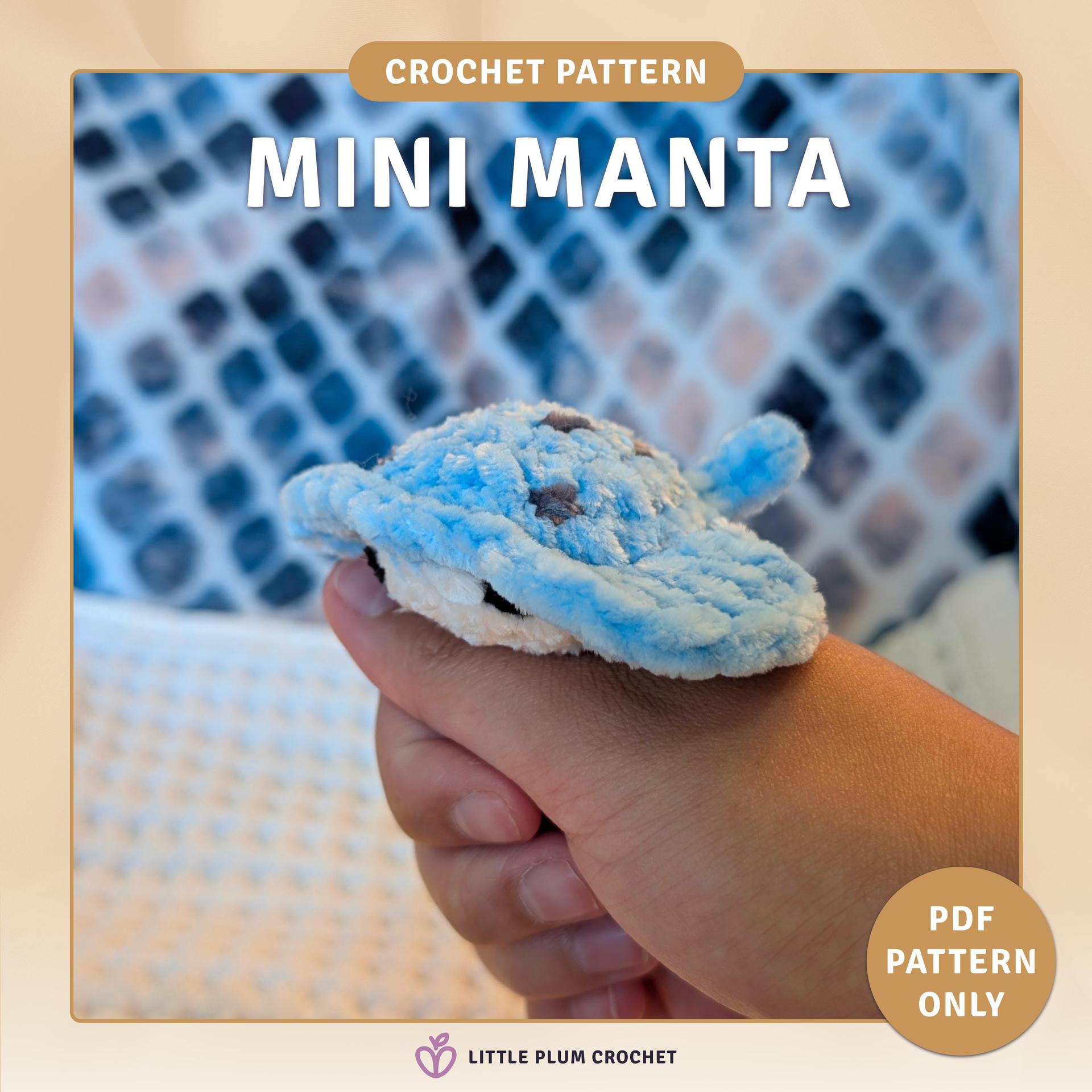 Mini Manta Ray | No Sew Amigurumi (PDF Pattern)