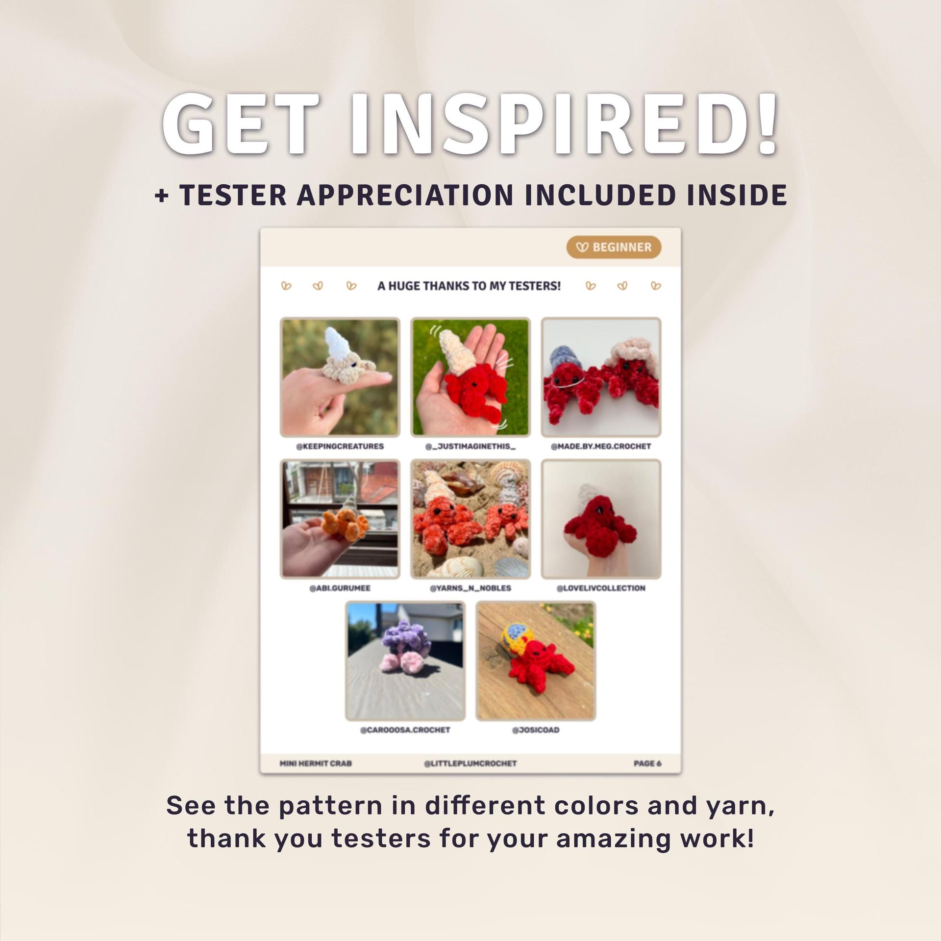 Mini Hermit Crab | Low Sew Amigurumi (PDF Download) thumbnail 8