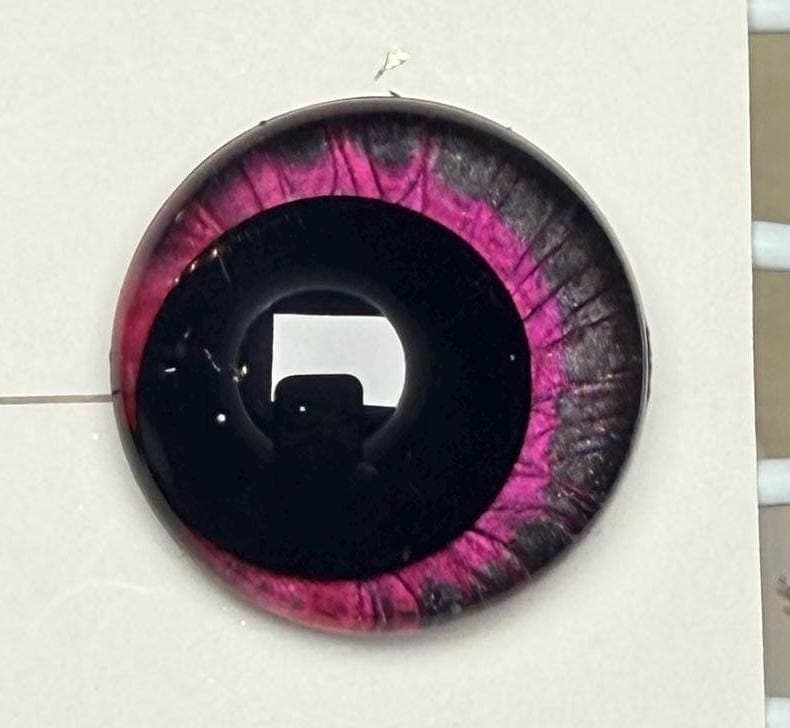 Ares Safety Eyes | Pink Black Glitter Resin Eyes | Amigurumi Eyes | Dragon Eyes | Handmade Safety Eyes | Custom Crochet Eyes thumbnail 2